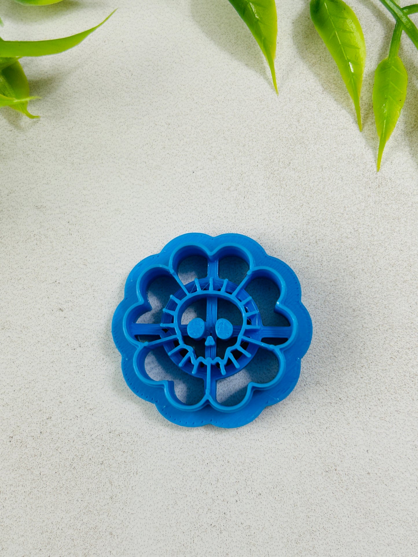 Doom Bloom Skull Flower Imprint Polymer Clay Cutter 4 Styles and 5 Sizes YOU CHOOSE