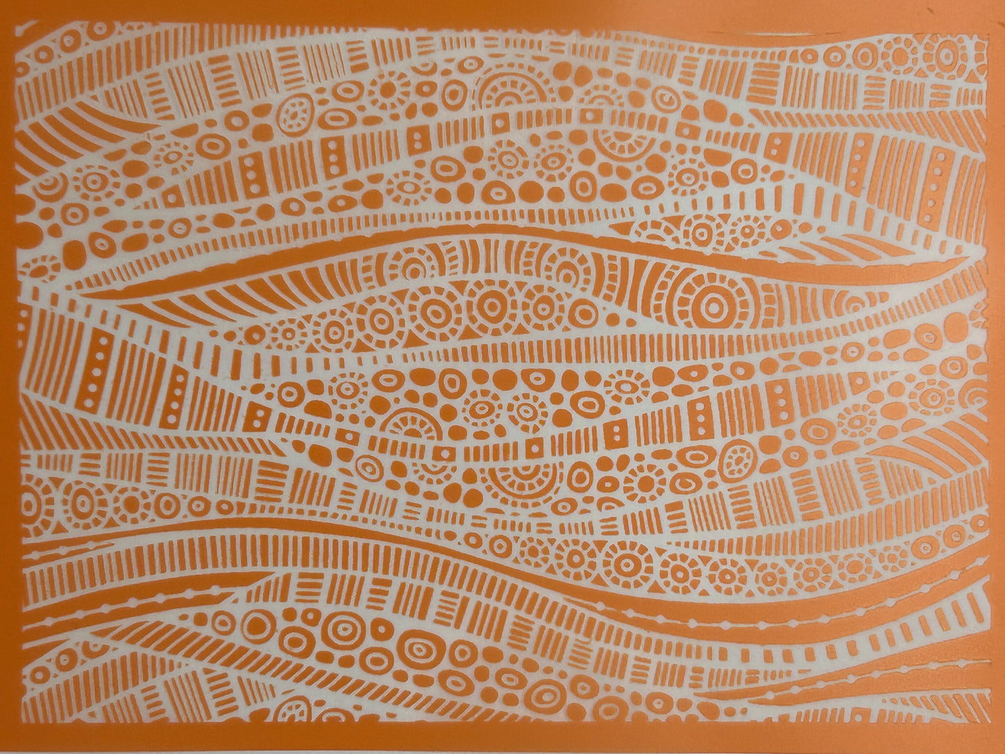 Geometric Waves Silk Screen For Polymer Clay SS01