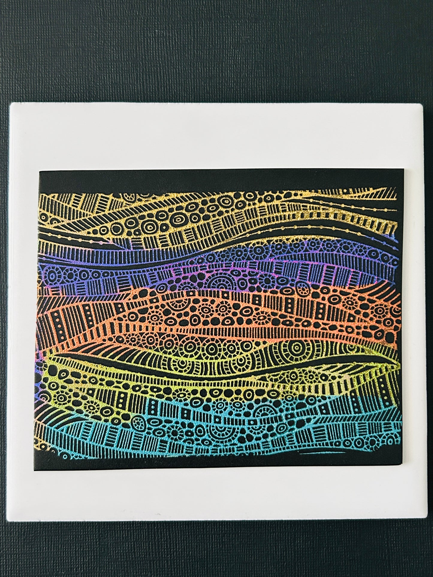 Geometric Waves Silk Screen For Polymer Clay SS01