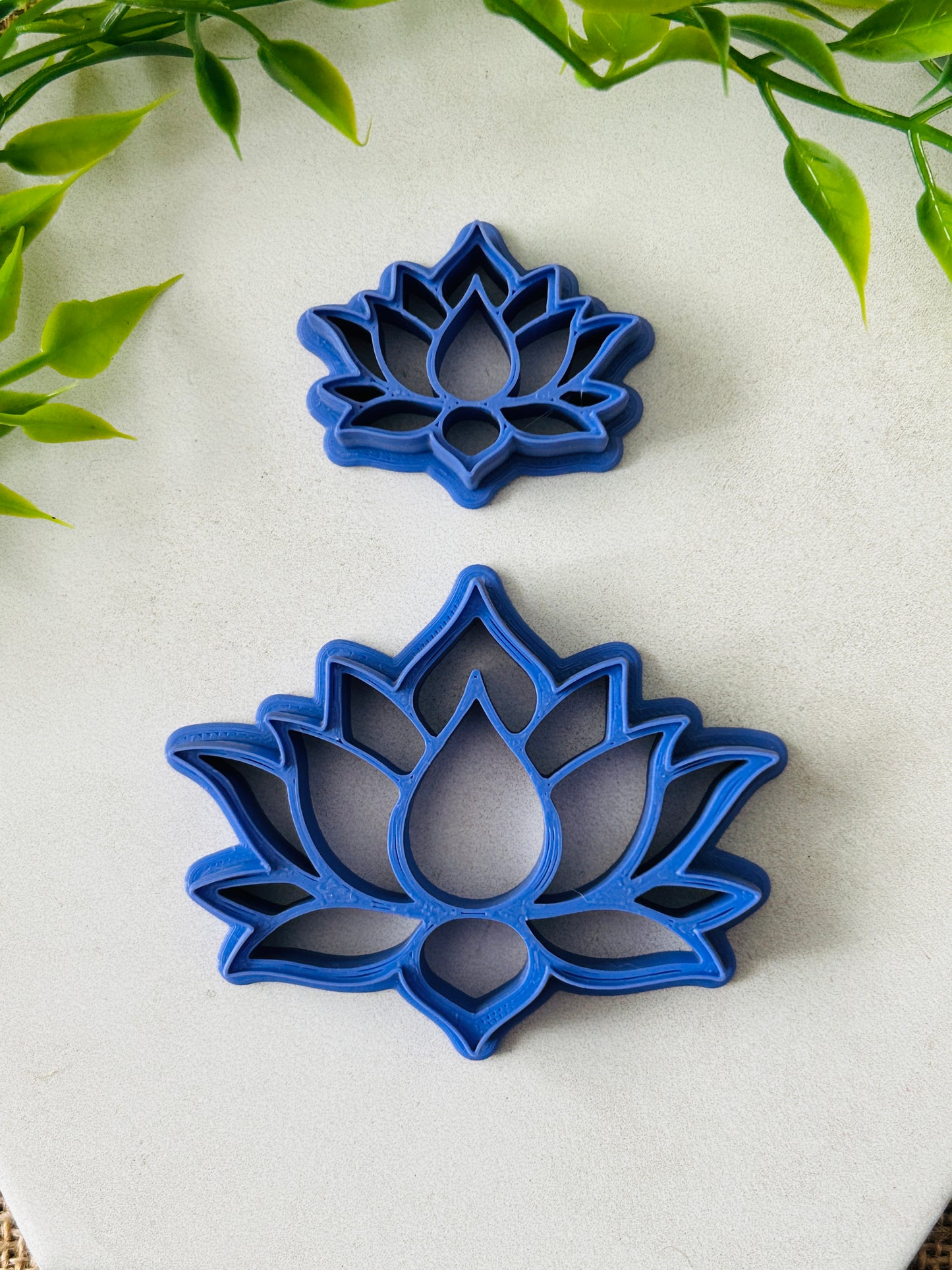 Jen's Lotus Fantasy Imprint Polymer Clay Cutter 5 Sizes You Choose