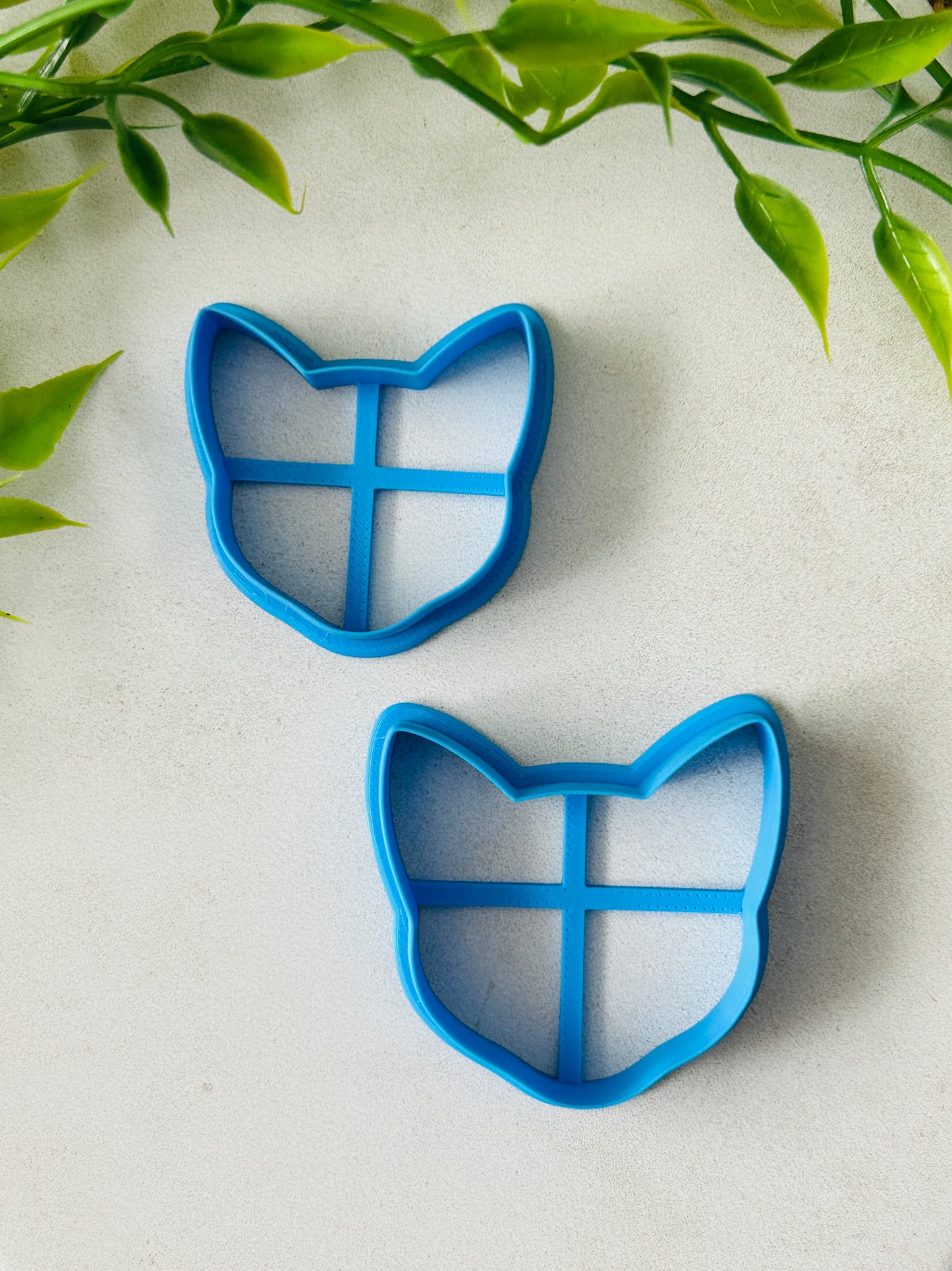 Jen's Cat Head Shape Outline Polymer Clay Cutter 2 Sizes You Choose