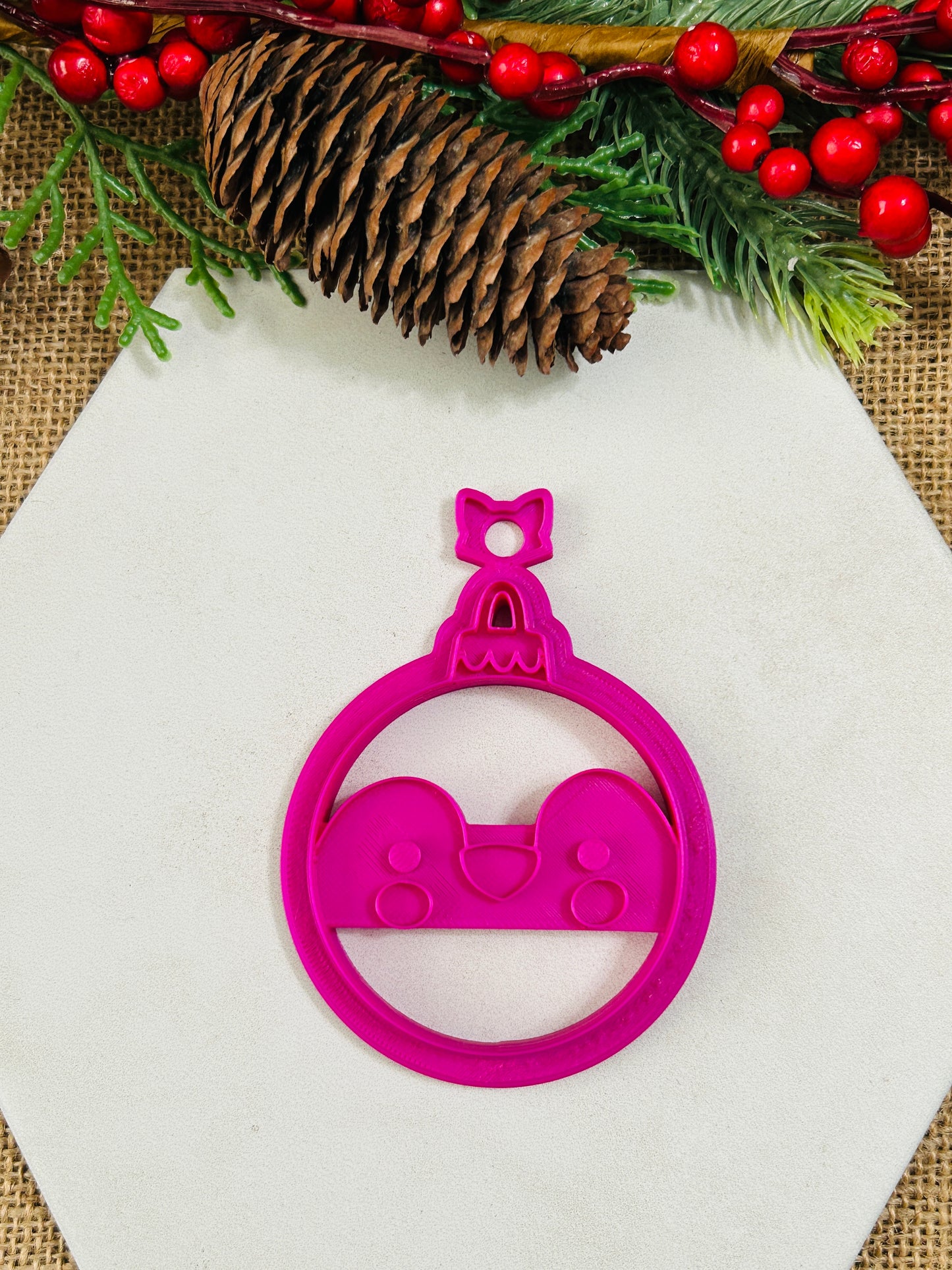 Sweet Penguin Imprint Ornament Polymer Clay Cutter TPAB