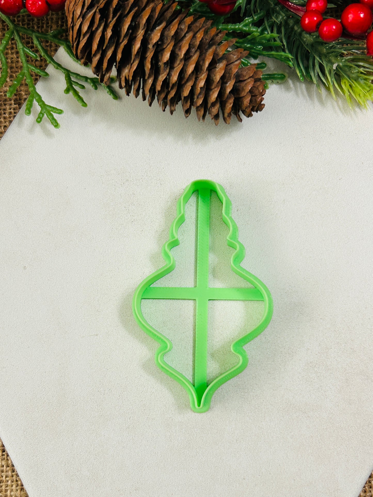 Vintage Bauble Ornament Style 1 Polymer Clay Cutter