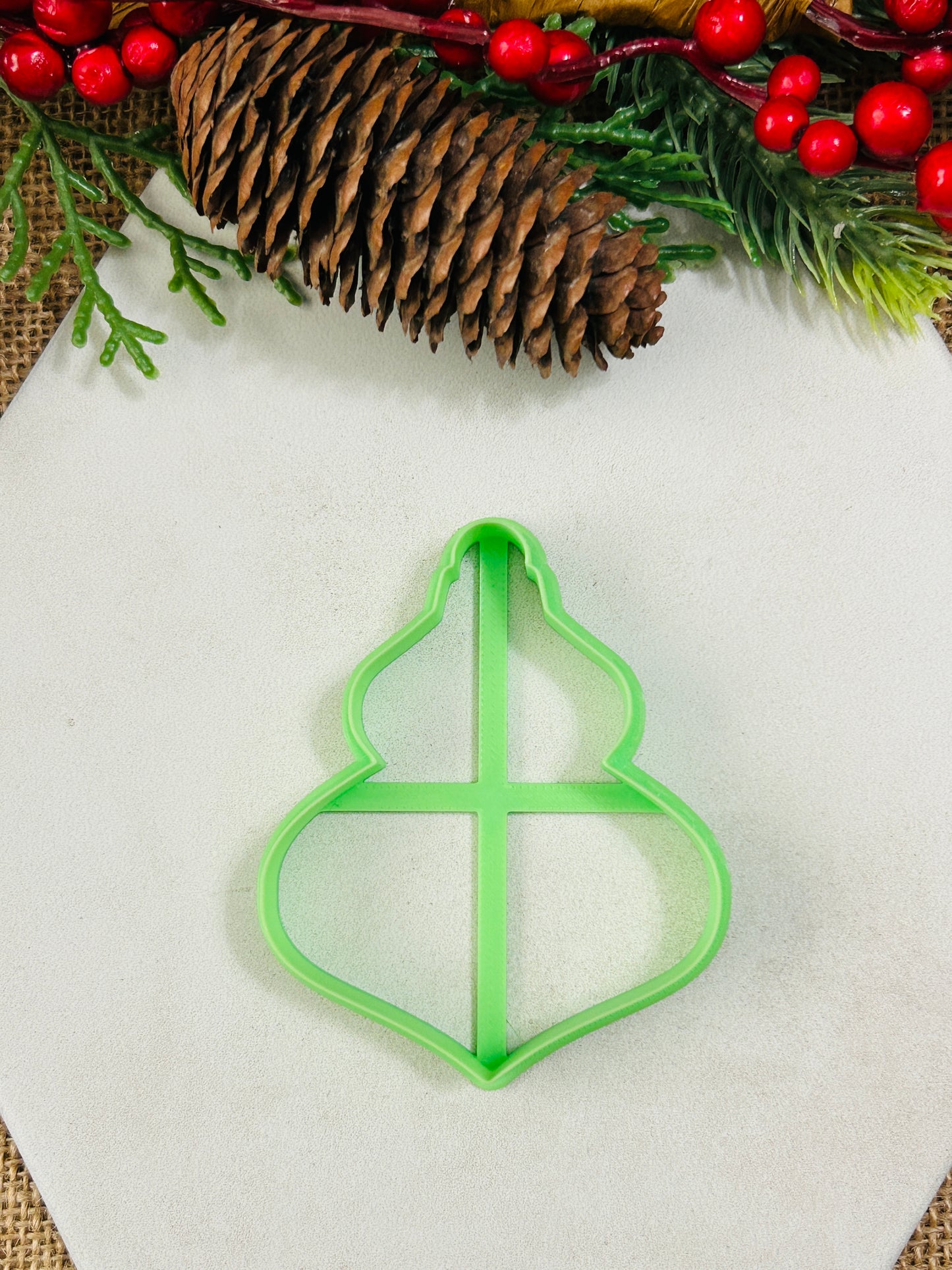 Vintage Bauble Ornament Style 4 Polymer Clay Cutter