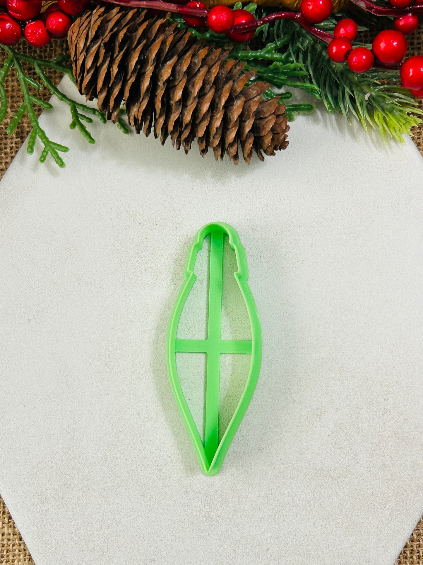 Vintage Bauble Ornament Style 5 Polymer Clay Cutter