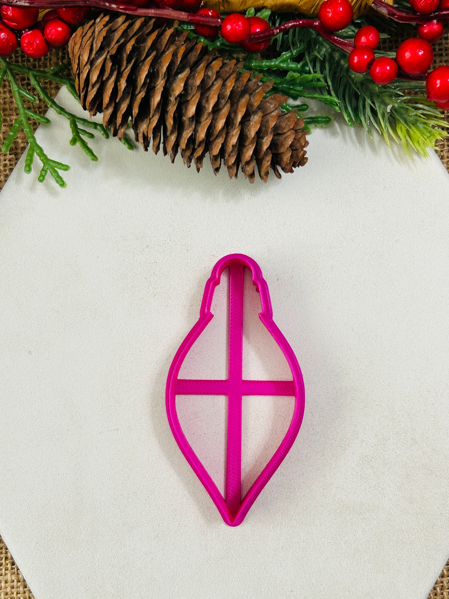 Vintage Bauble Ornament Style 9 Polymer Clay Cutter