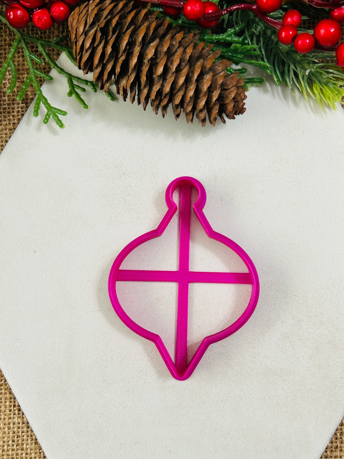 Vintage Bauble Ornament Style 11 Polymer Clay Cutter