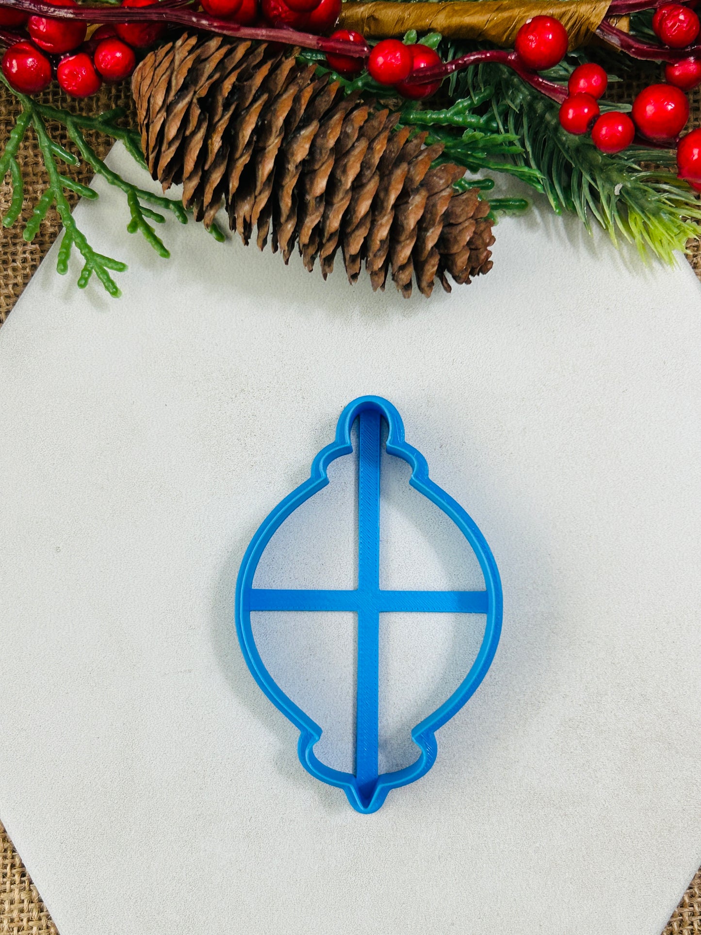 Vintage Bauble Ornament Style 15 Polymer Clay Cutter