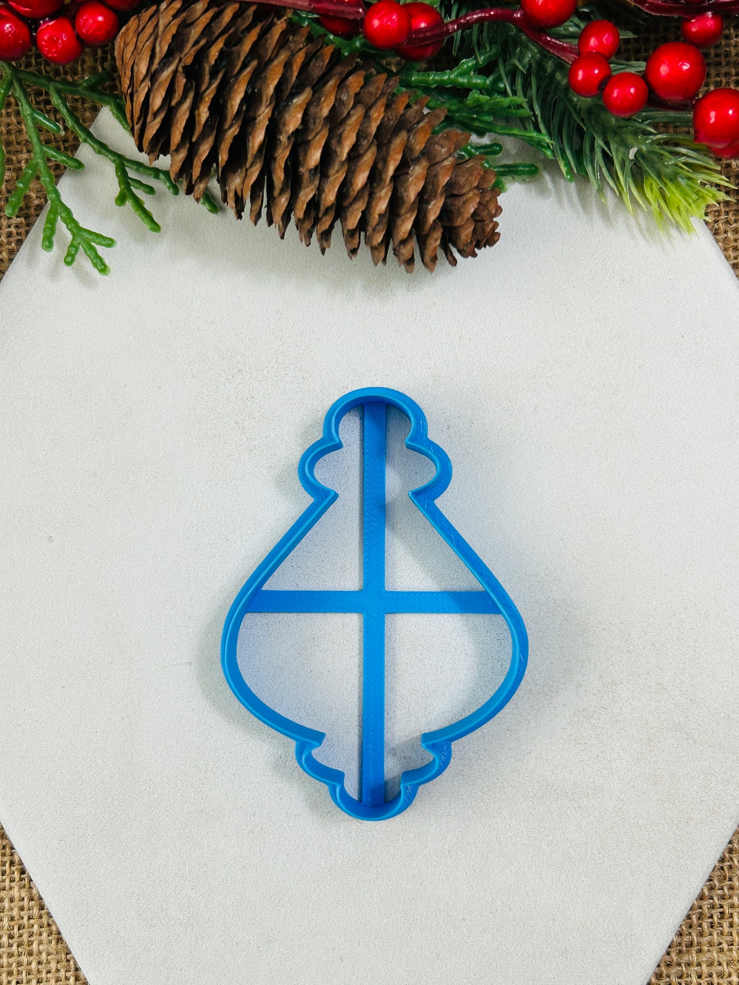 Vintage Bauble Ornament Style 18 Polymer Clay Cutter