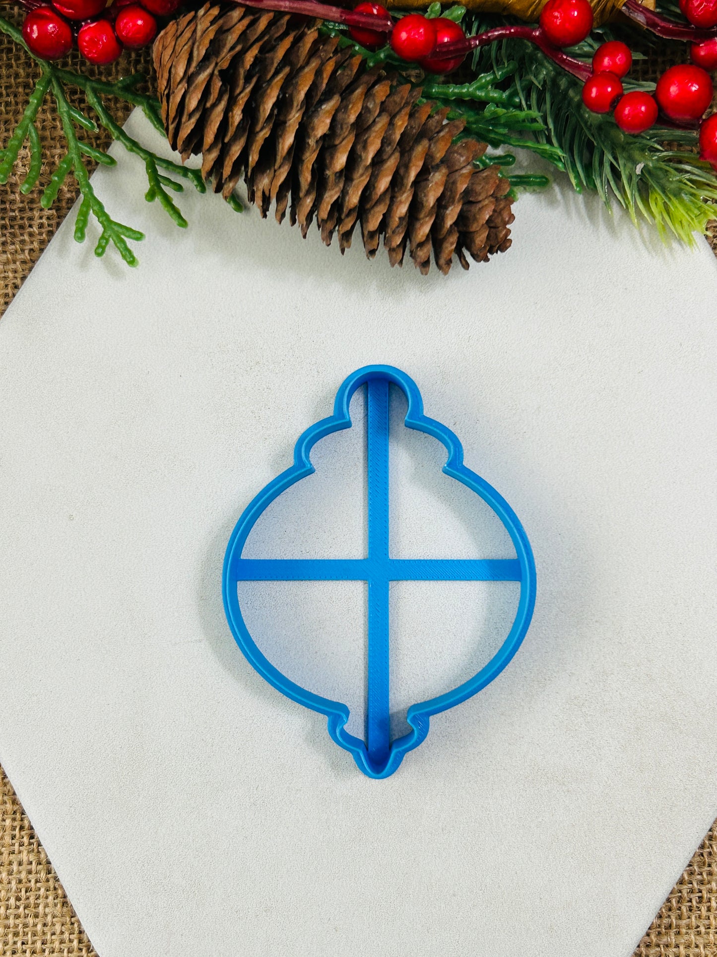 Vintage Bauble Ornament Style 13 Polymer Clay Cutter