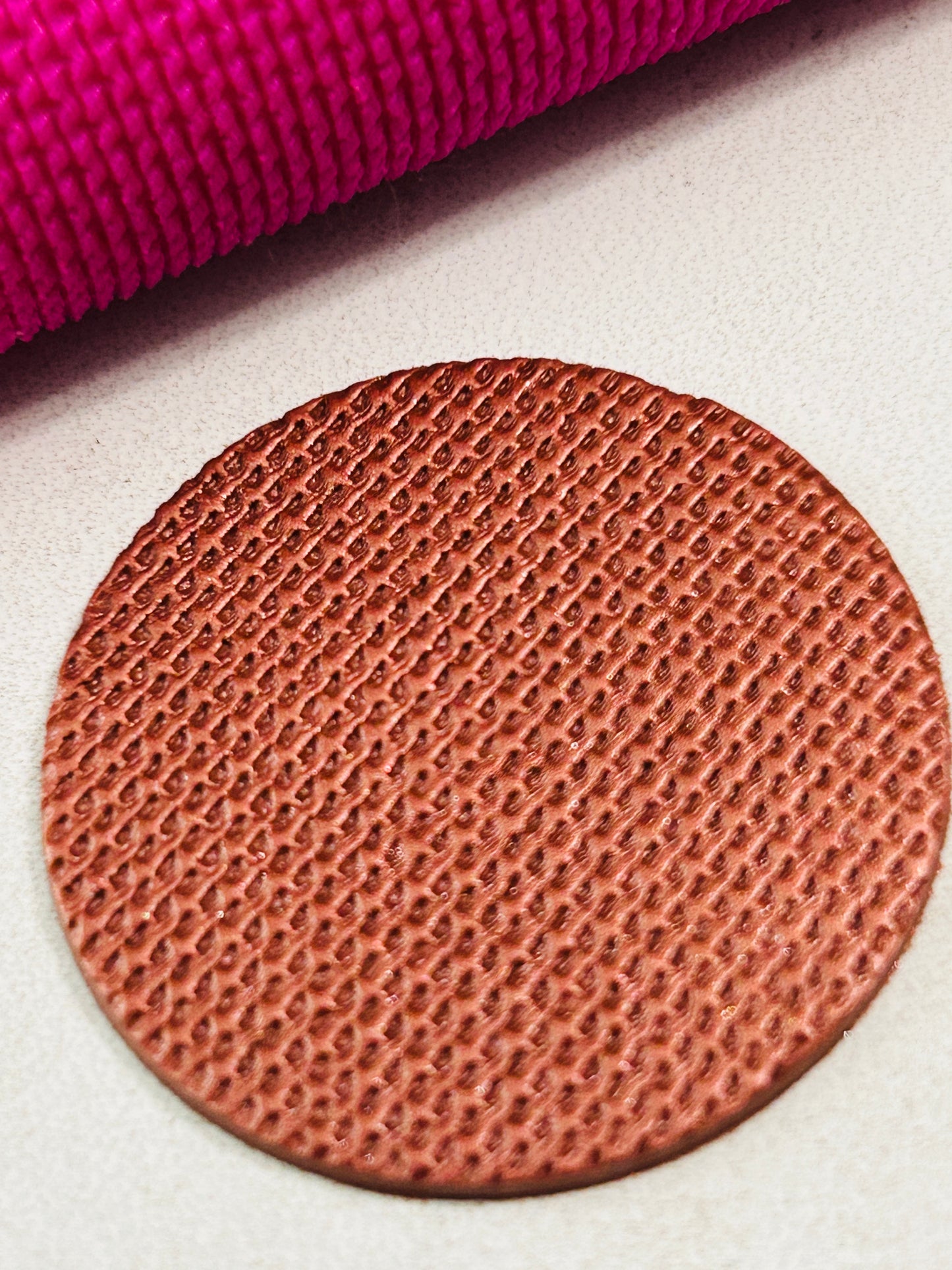 Embroidery Linen Canvas Fabric Pattern Texture Roller For Polymer Clay