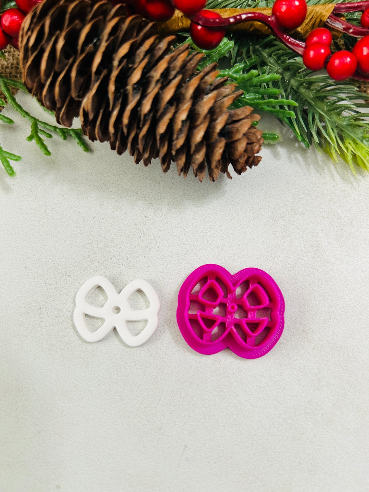 Bow Outline Fancy Lace Cut Out Polymer Clay Cutter 4 Styles and 4 Sizes YOU CHOOSE