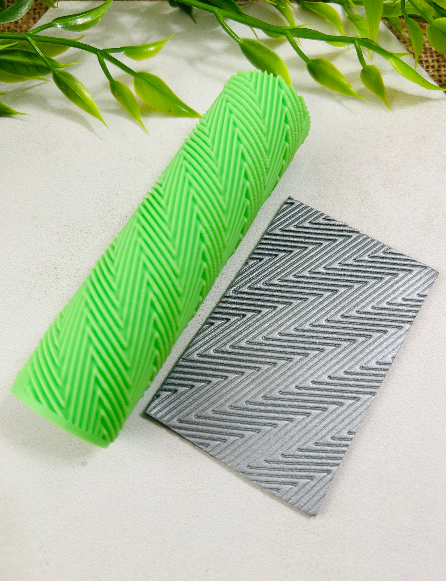 Zig Zag Line Pattern Texture Roller For Polymer Clay