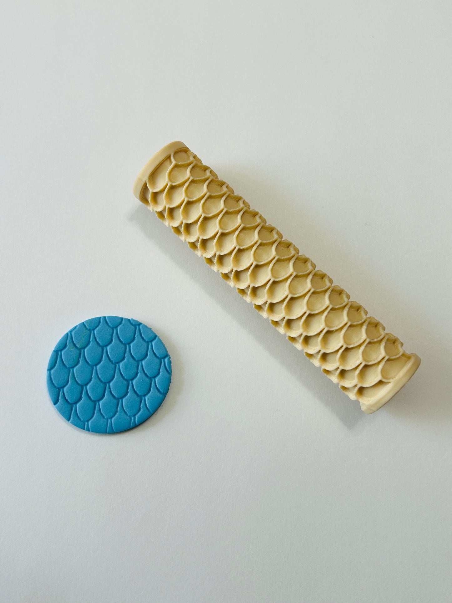 Mermaid Scale Pattern Texture Roller For Polymer Clay