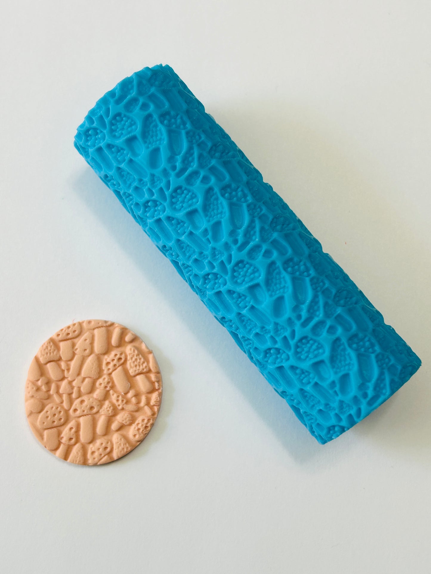Toadstool Mushroom Texture Roller For Polymer Clay 2 Sizes YOU CHOOSE