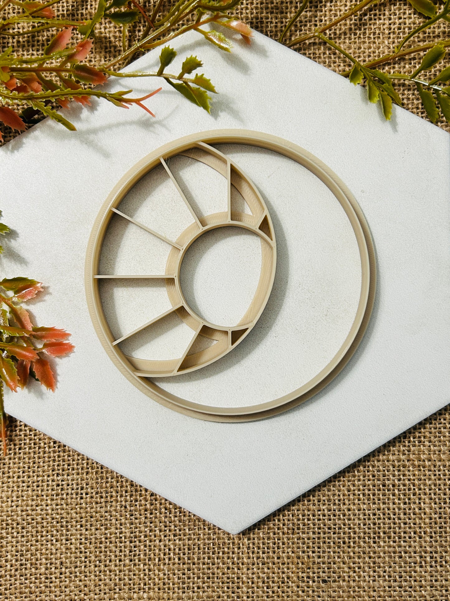 Sun and Moon Trinket Dish Imprinted Polymer Clay Cutter