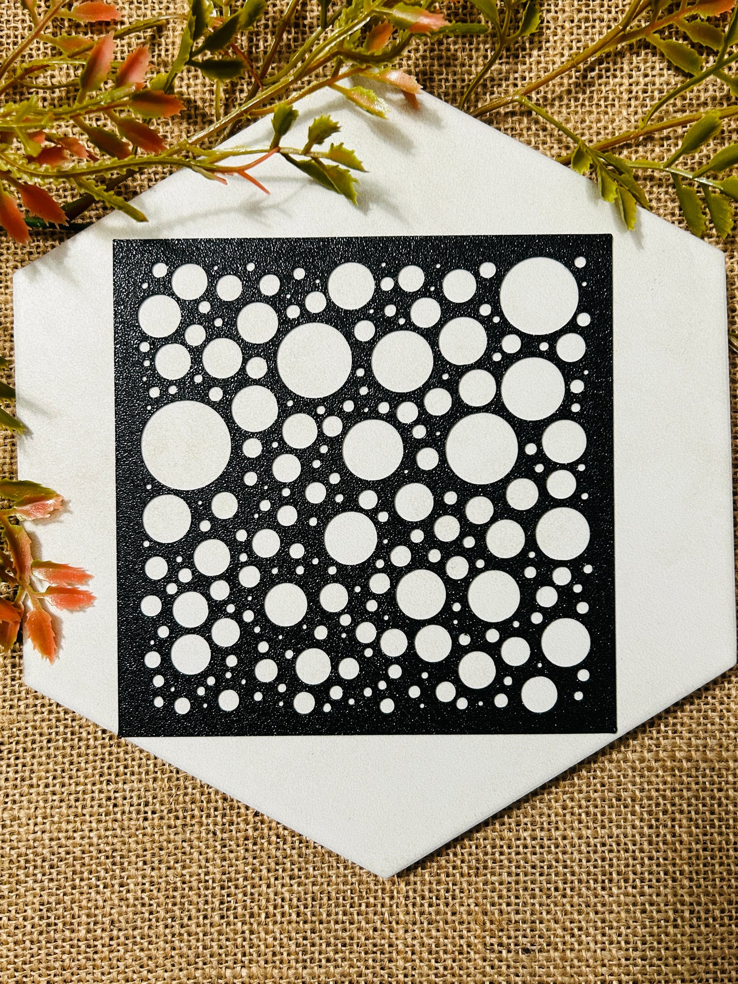 Bubble Dot Pattern Stencil For Polymer Clay