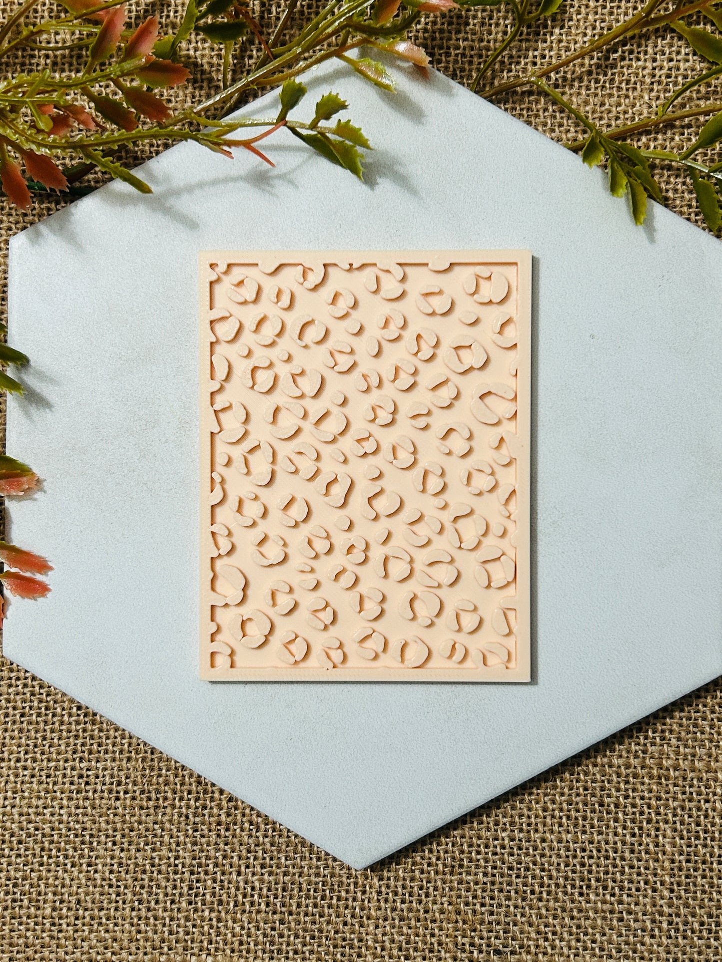 Small Leopard Spots Print Pattern Texture Stamp For Polymer Clay