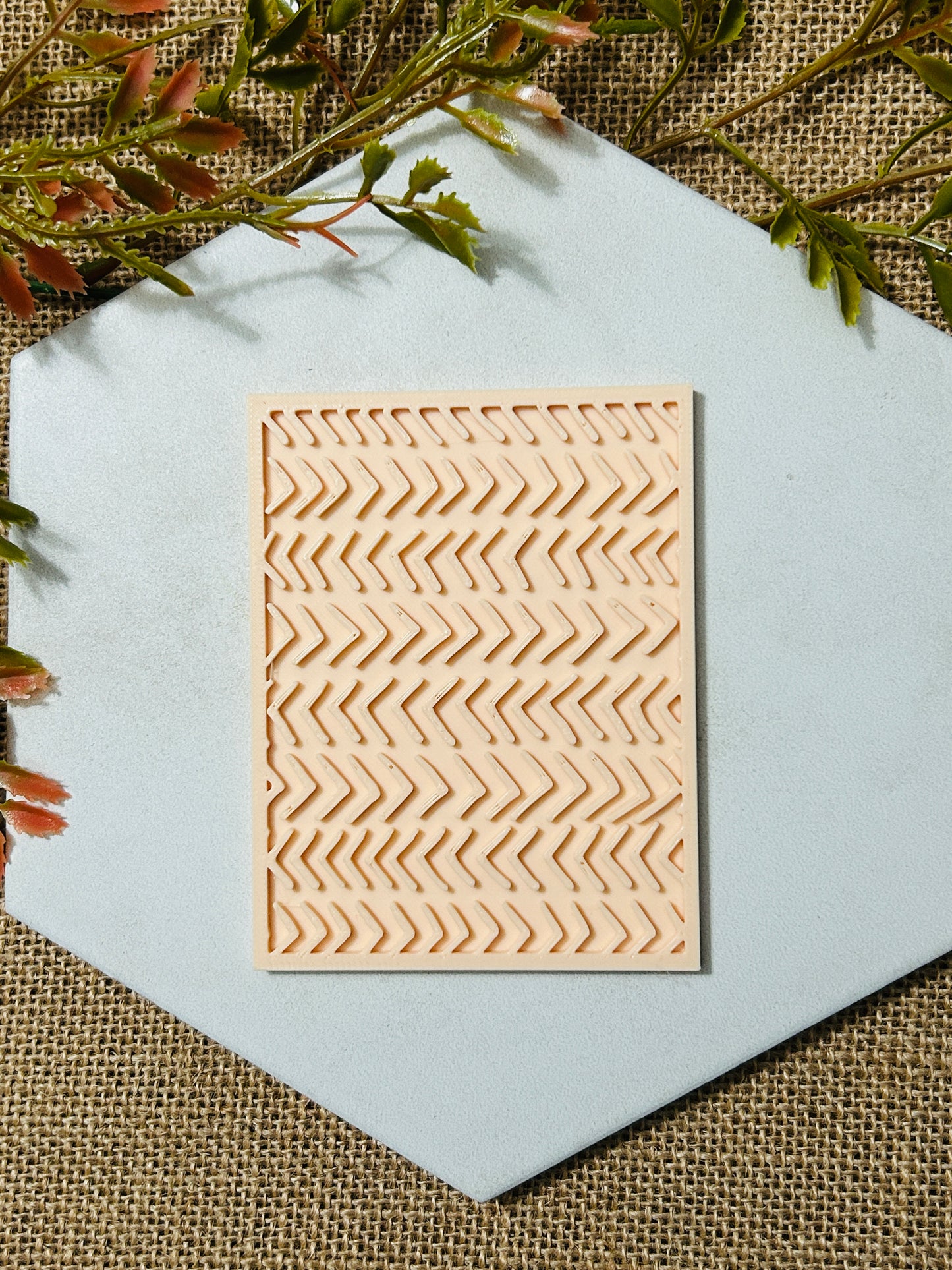 Boho Arrow Pattern Texture Stamp For Polymer Clay
