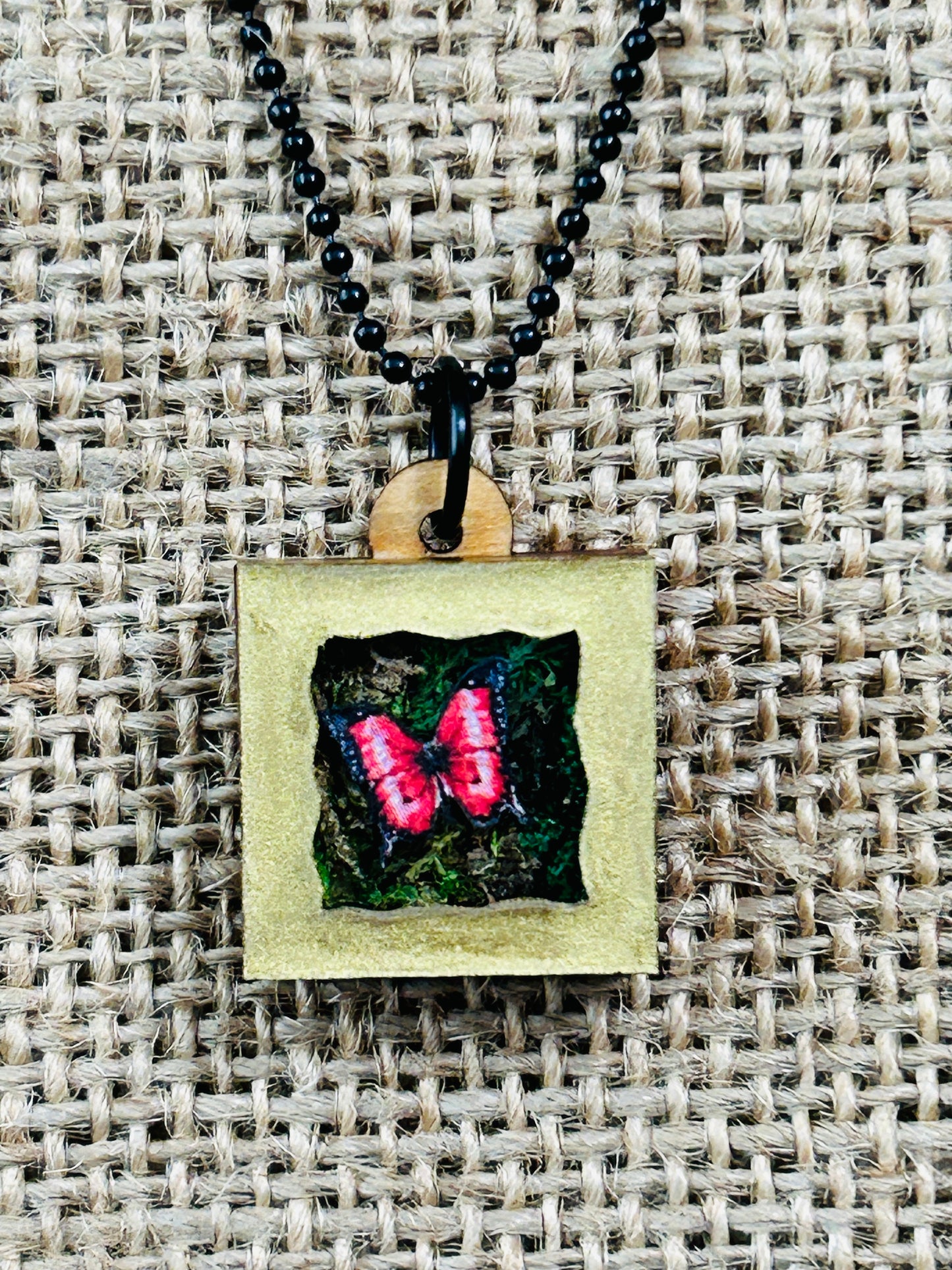 Single Garden Butterfly Shadowbox Specimen Necklace YOU CHOOSE