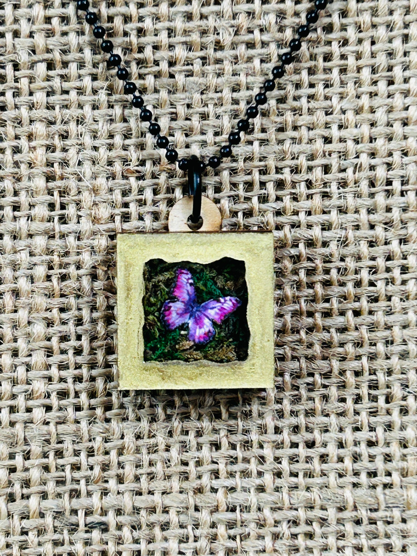 Single Garden Butterfly Shadowbox Specimen Necklace YOU CHOOSE