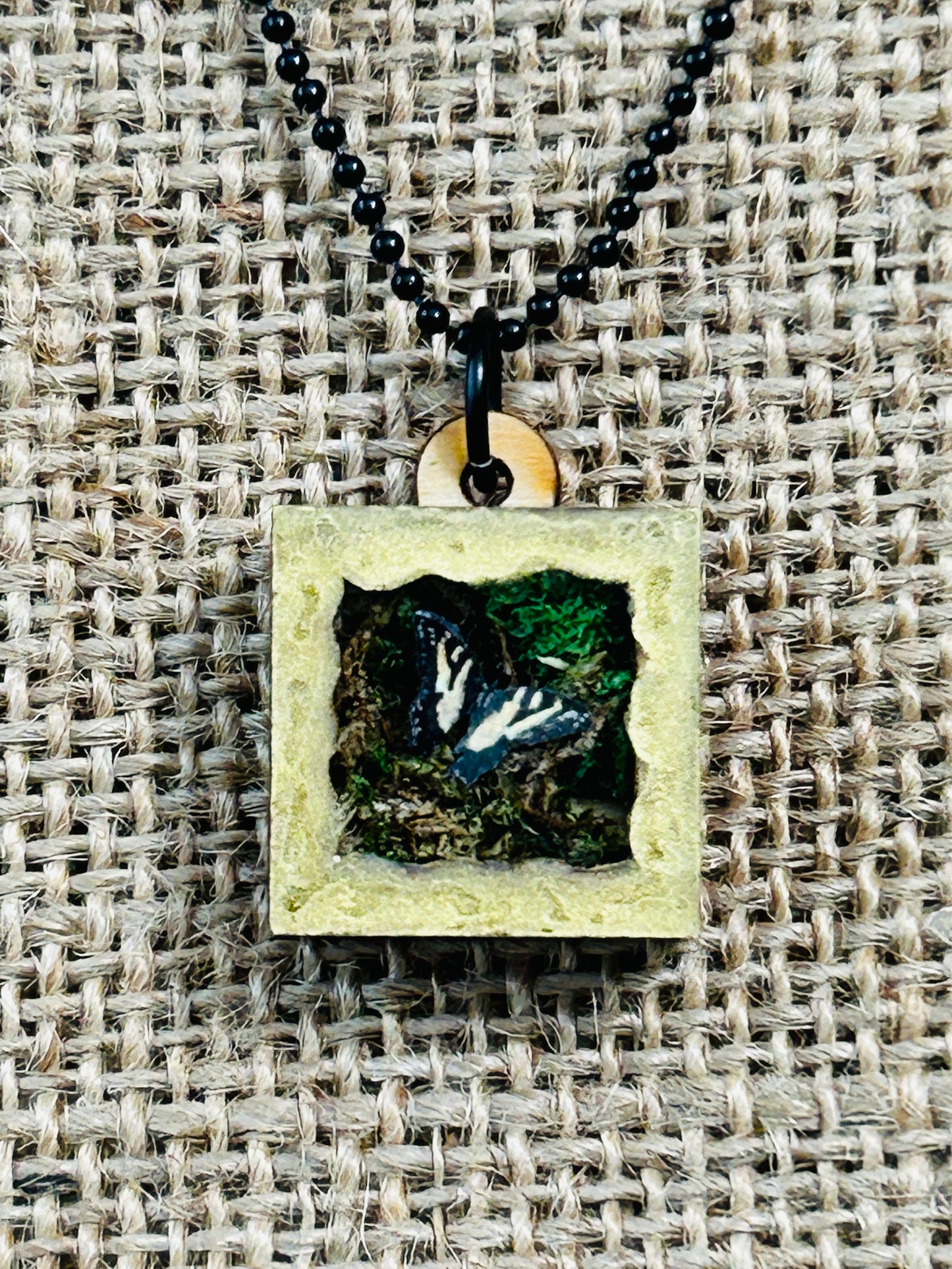 Single Garden Butterfly Shadowbox Specimen Necklace YOU CHOOSE