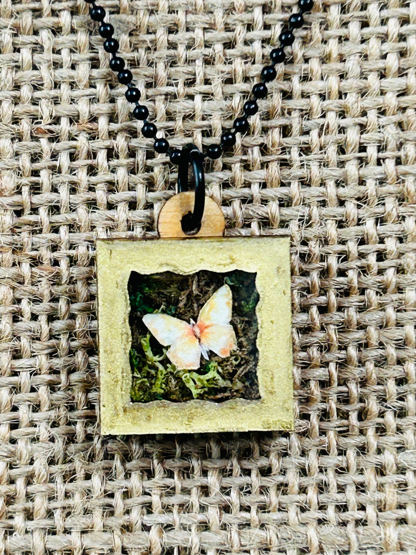 Single Garden Butterfly Shadowbox Specimen Necklace YOU CHOOSE