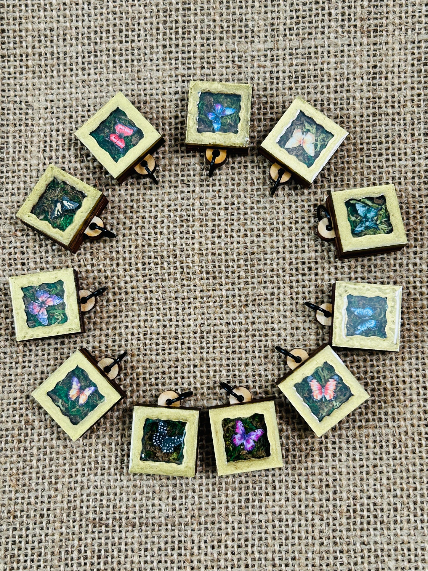 Single Garden Butterfly Shadowbox Specimen Necklace YOU CHOOSE