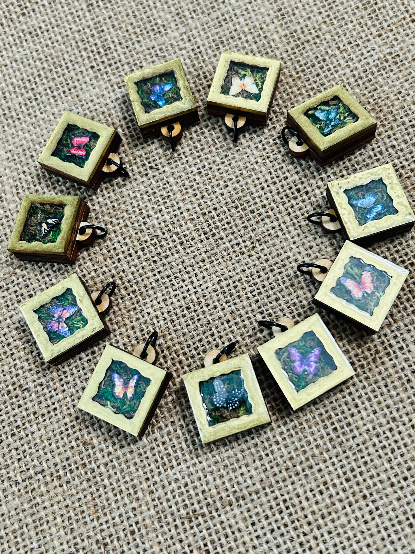 Single Garden Butterfly Shadowbox Specimen Necklace YOU CHOOSE