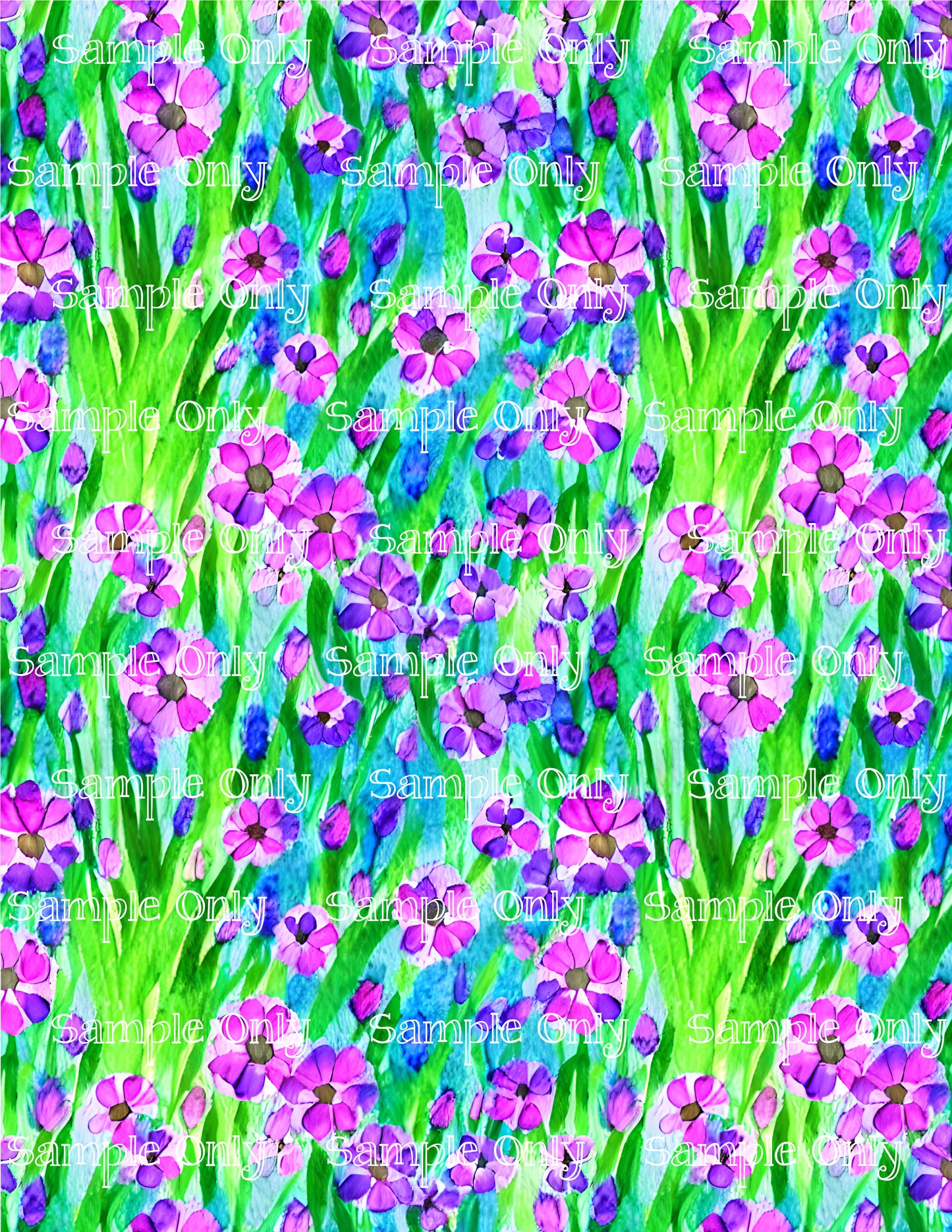 Impressionist Floral Flower Pattern Image Sheet For Polymer Clay Transfer Decal DIGITAL FILE OR PRINTED IFL13
