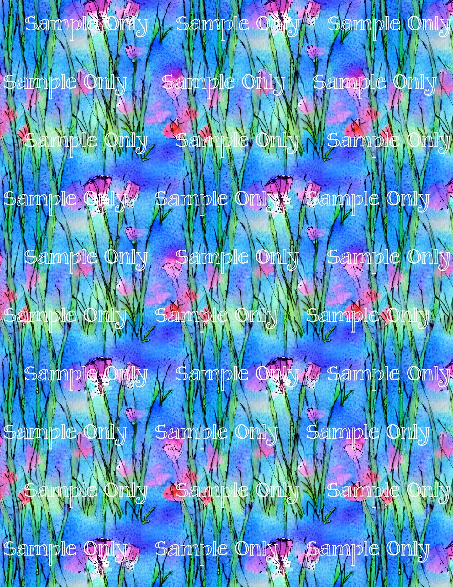 Impressionist Floral Flower Pattern Image Sheet For Polymer Clay Transfer Decal DIGITAL FILE OR PRINTED IFL14
