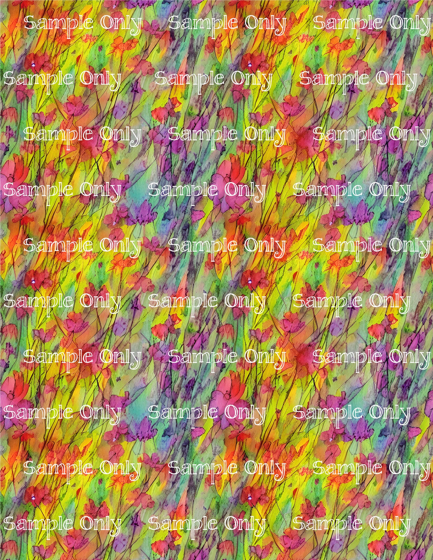 Impressionist Floral Flower Pattern Image Sheet For Polymer Clay Transfer Decal DIGITAL FILE OR PRINTED IFL16