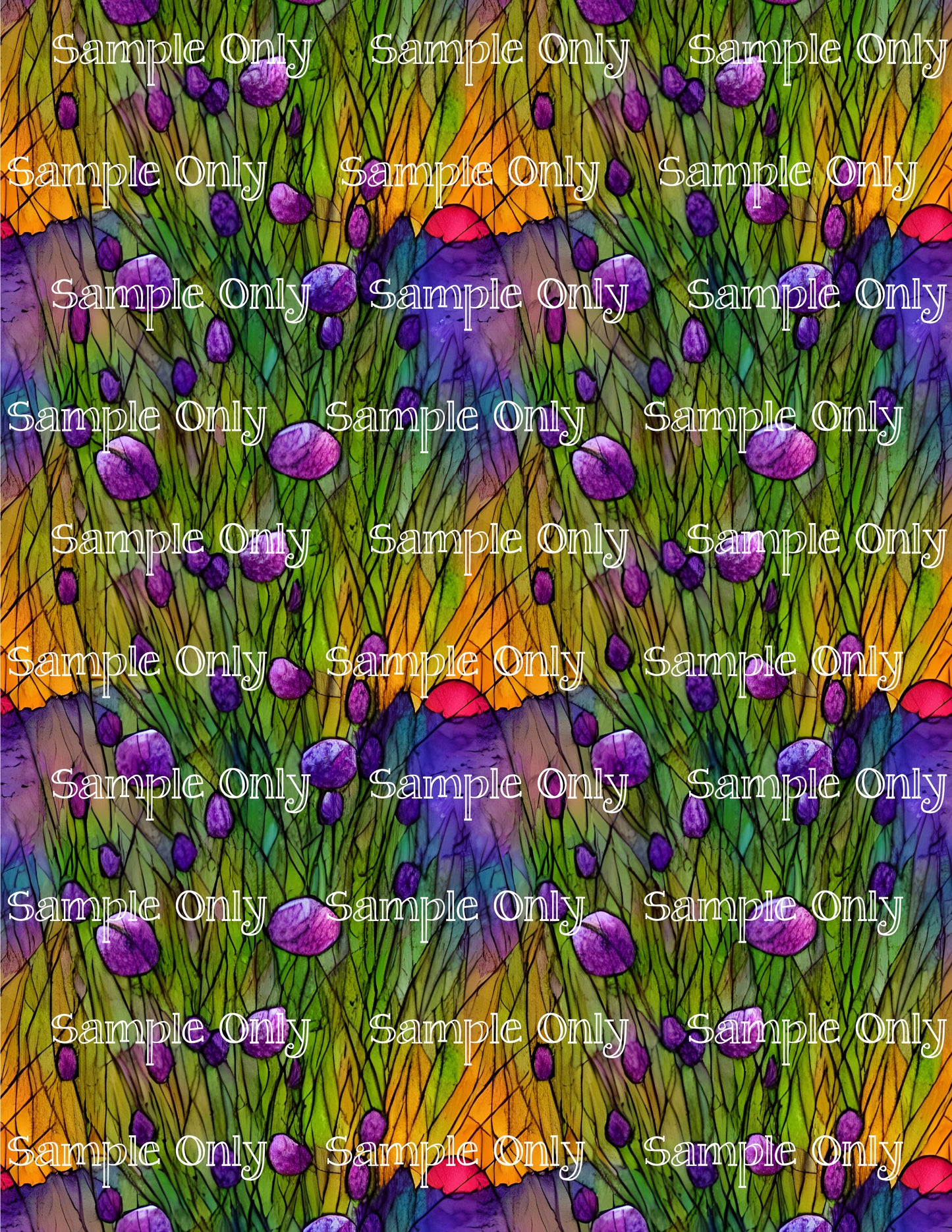 Impressionist Floral Flower Pattern Image Sheet For Polymer Clay Transfer Decal DIGITAL FILE OR PRINTED IFL17