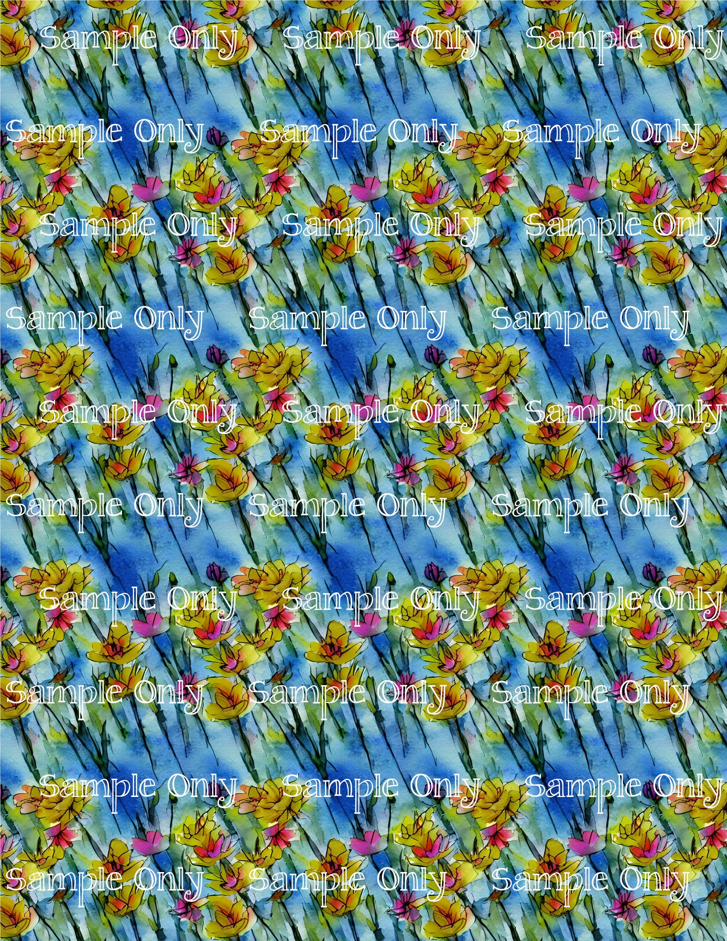 Impressionist Floral Flower Pattern Image Sheet For Polymer Clay Transfer Decal DIGITAL FILE OR PRINTED IFL18