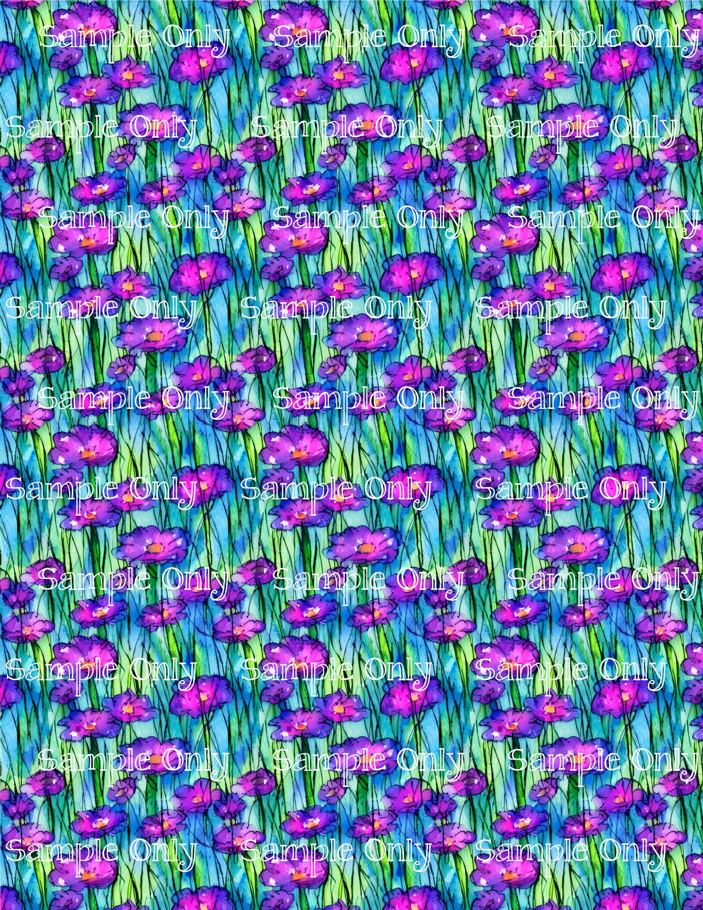 Impressionist Floral Flower Pattern Image Sheet For Polymer Clay Transfer Decal DIGITAL FILE OR PRINTED IFL23