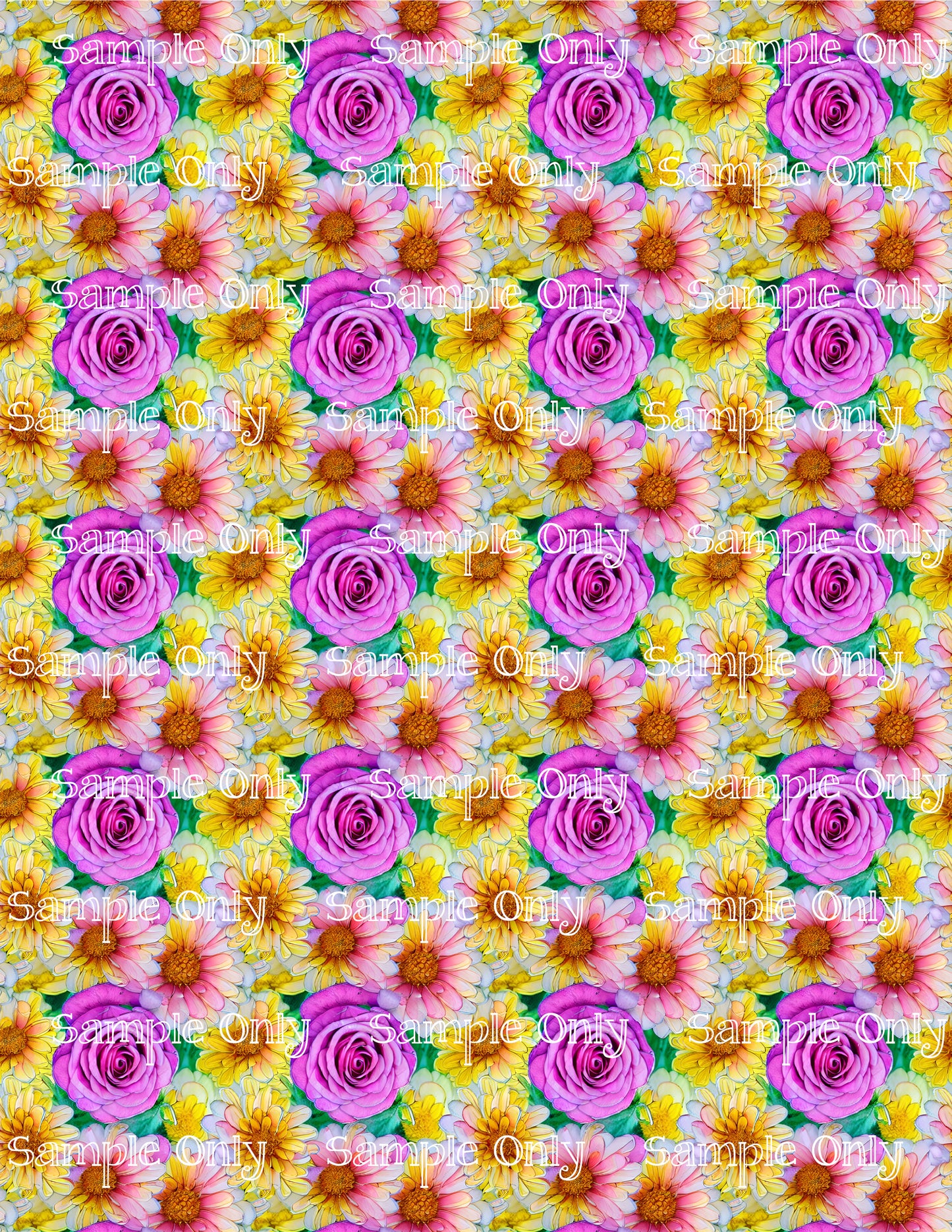 Impressionist Floral Flower Pattern Image Sheet For Polymer Clay Transfer Decal DIGITAL FILE OR PRINTED IFL25