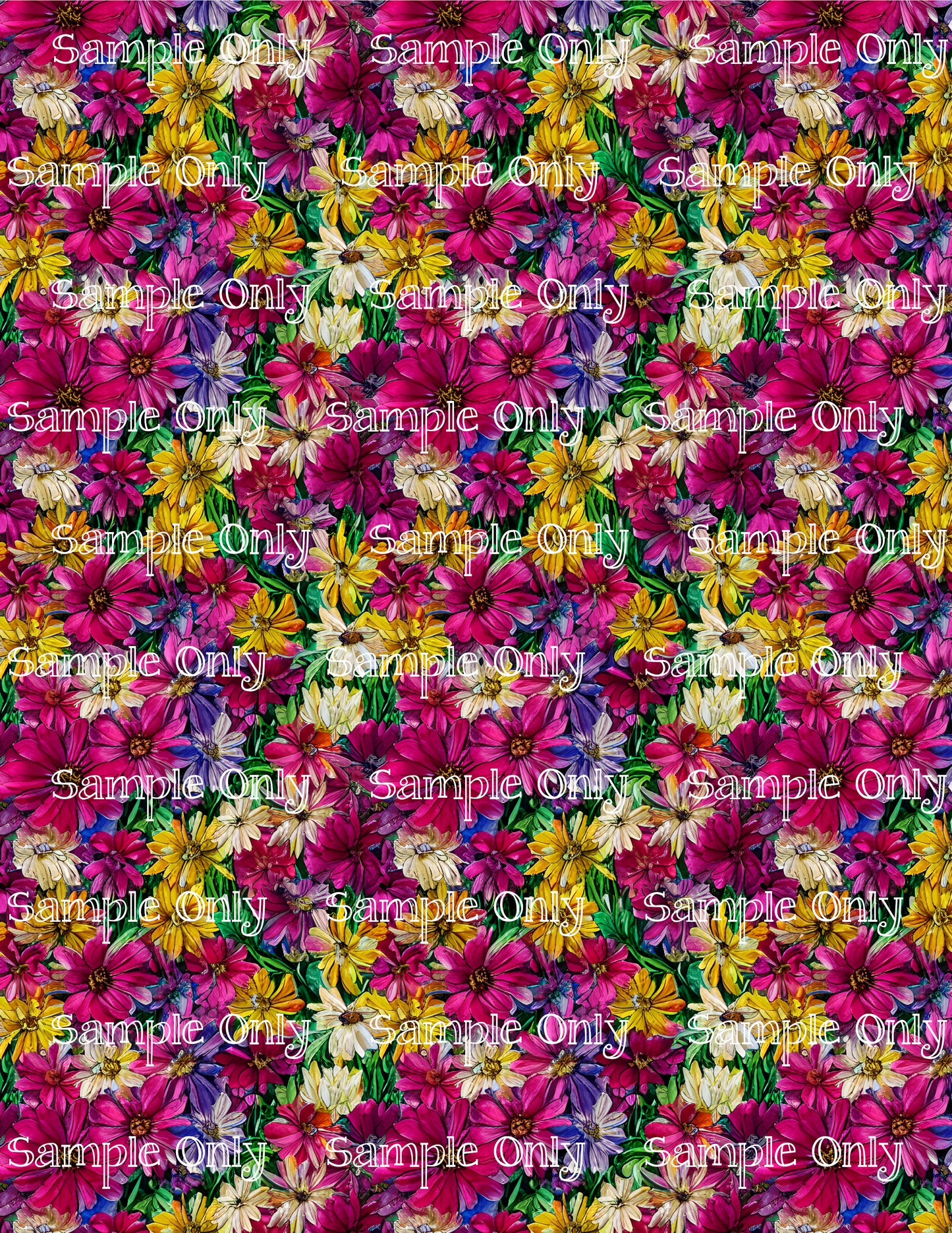 Impressionist Floral Flower Pattern Image Sheet For Polymer Clay Transfer Decal DIGITAL FILE OR PRINTED IFL26