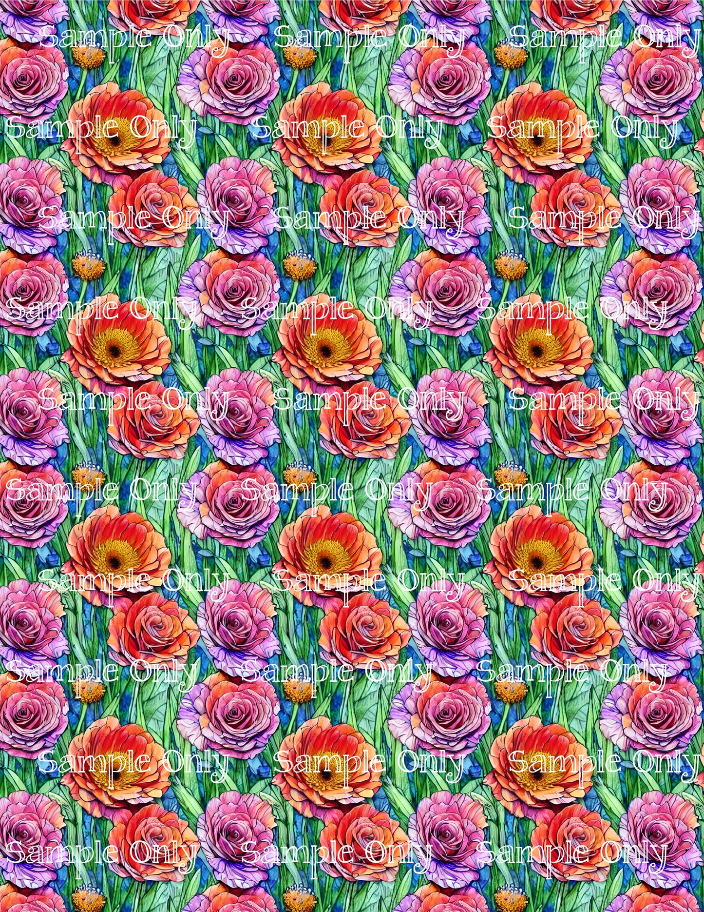 Impressionist Floral Image Sheet For Polymer Clay Transfer Decal DIGITAL FILE OR PRINTED IFL2