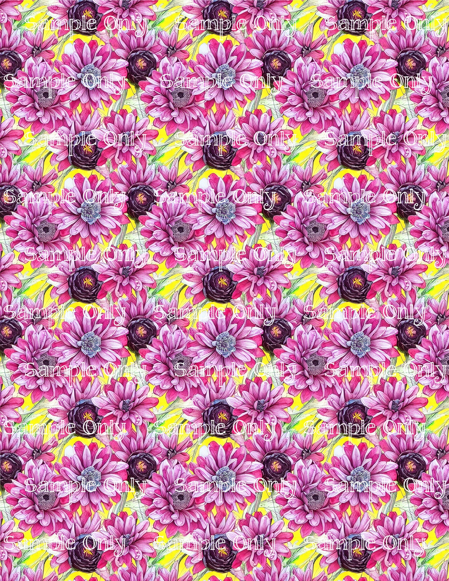 Impressionist Floral Flower Pattern Image Sheet For Polymer Clay Transfer Decal DIGITAL FILE OR PRINTED IFL34