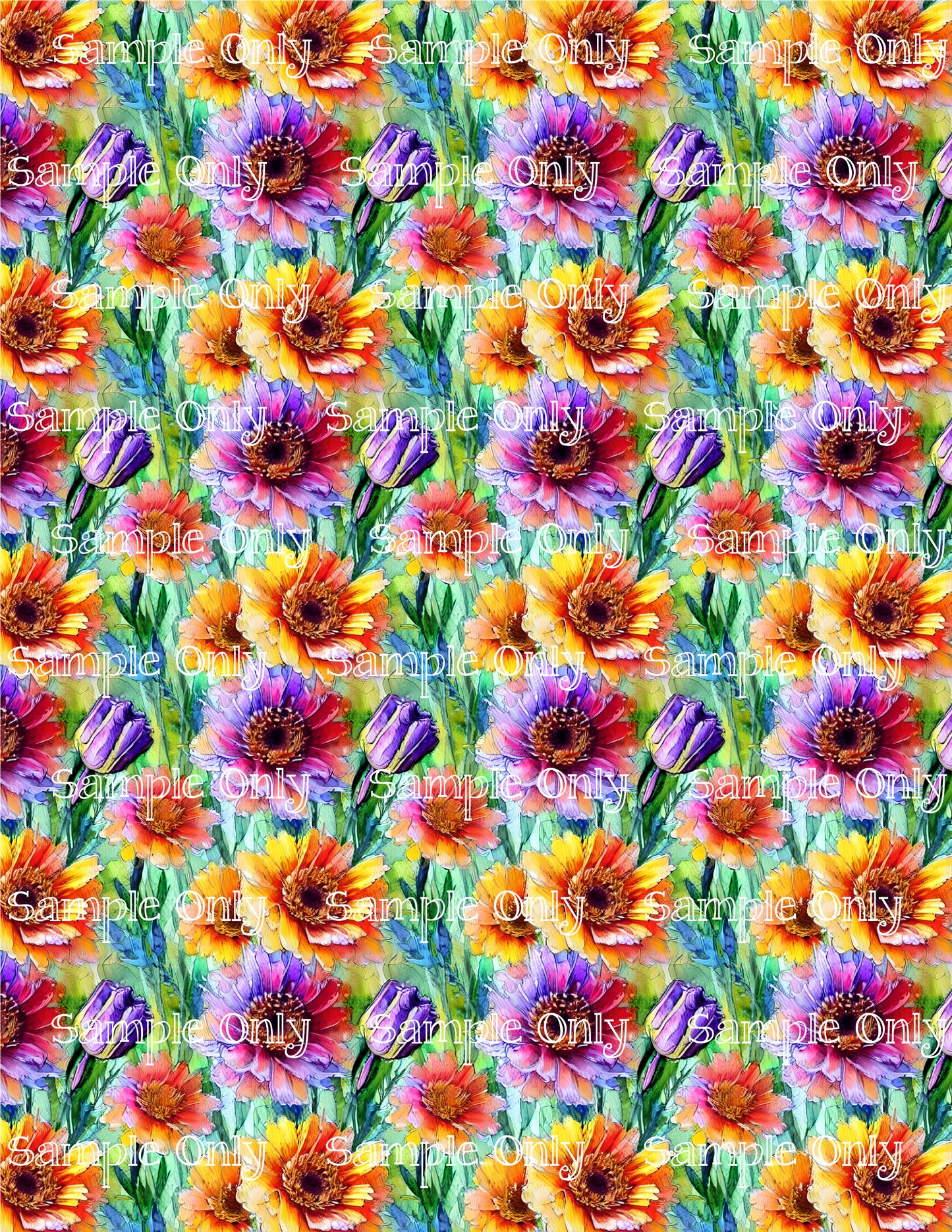 Impressionist Floral Image Sheet For Polymer Clay Transfer Decal DIGITAL FILE OR PRINTED IFL4