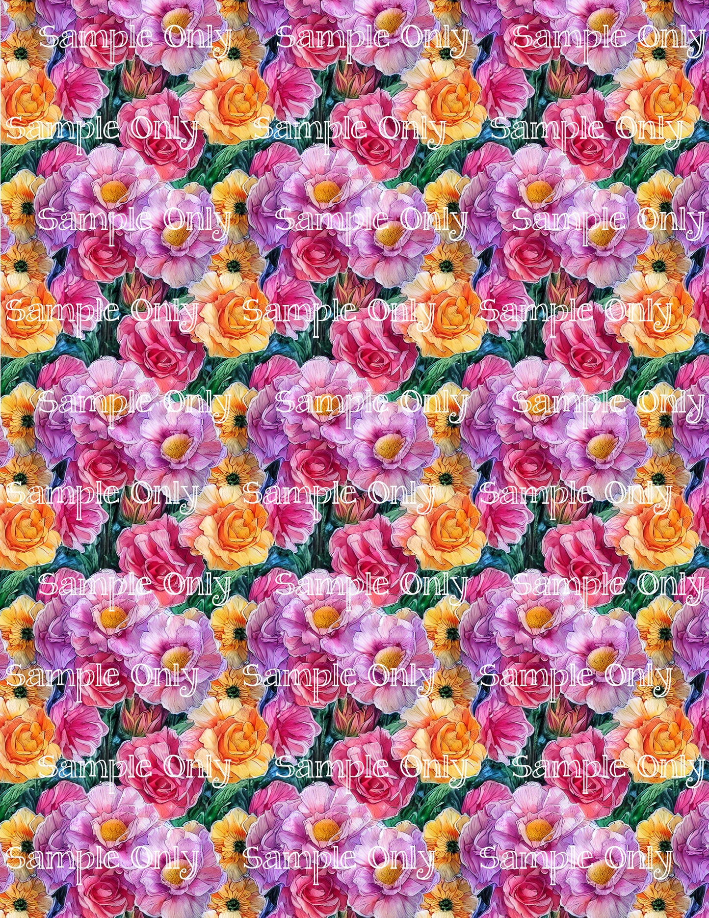 Impressionist Floral Image Sheet For Polymer Clay Transfer Decal DIGITAL FILE OR PRINTED IFL5