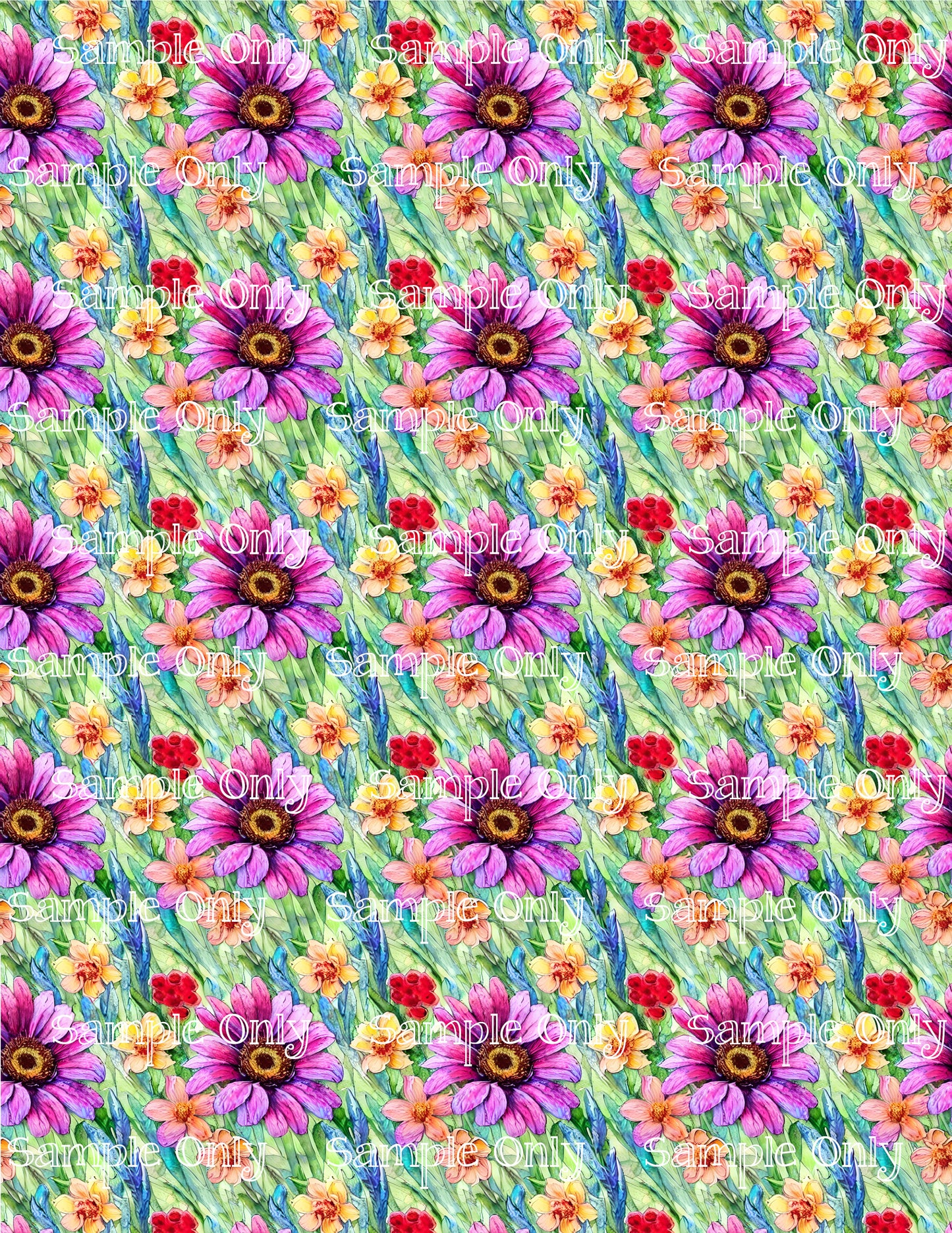 Impressionist Floral Image Sheet For Polymer Clay Transfer Decal DIGITAL FILE OR PRINTED IFL8