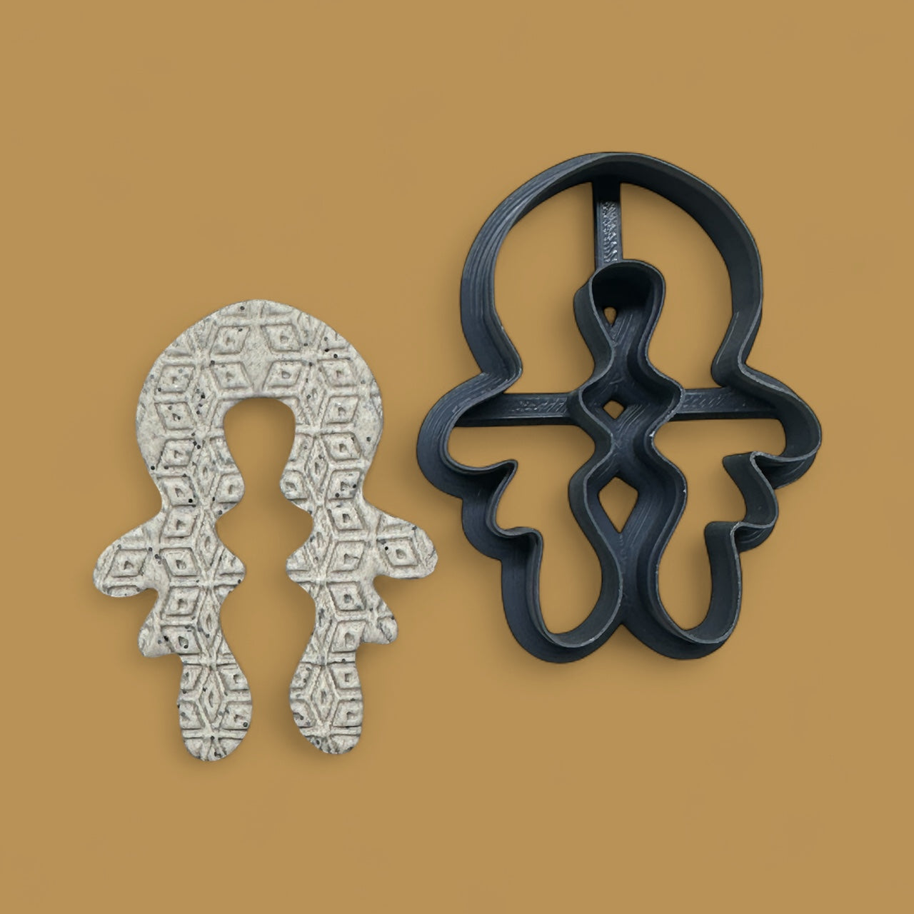 6 Point Star Texture Roller For Polymer Clay 2 Sizes YOU CHOOSE