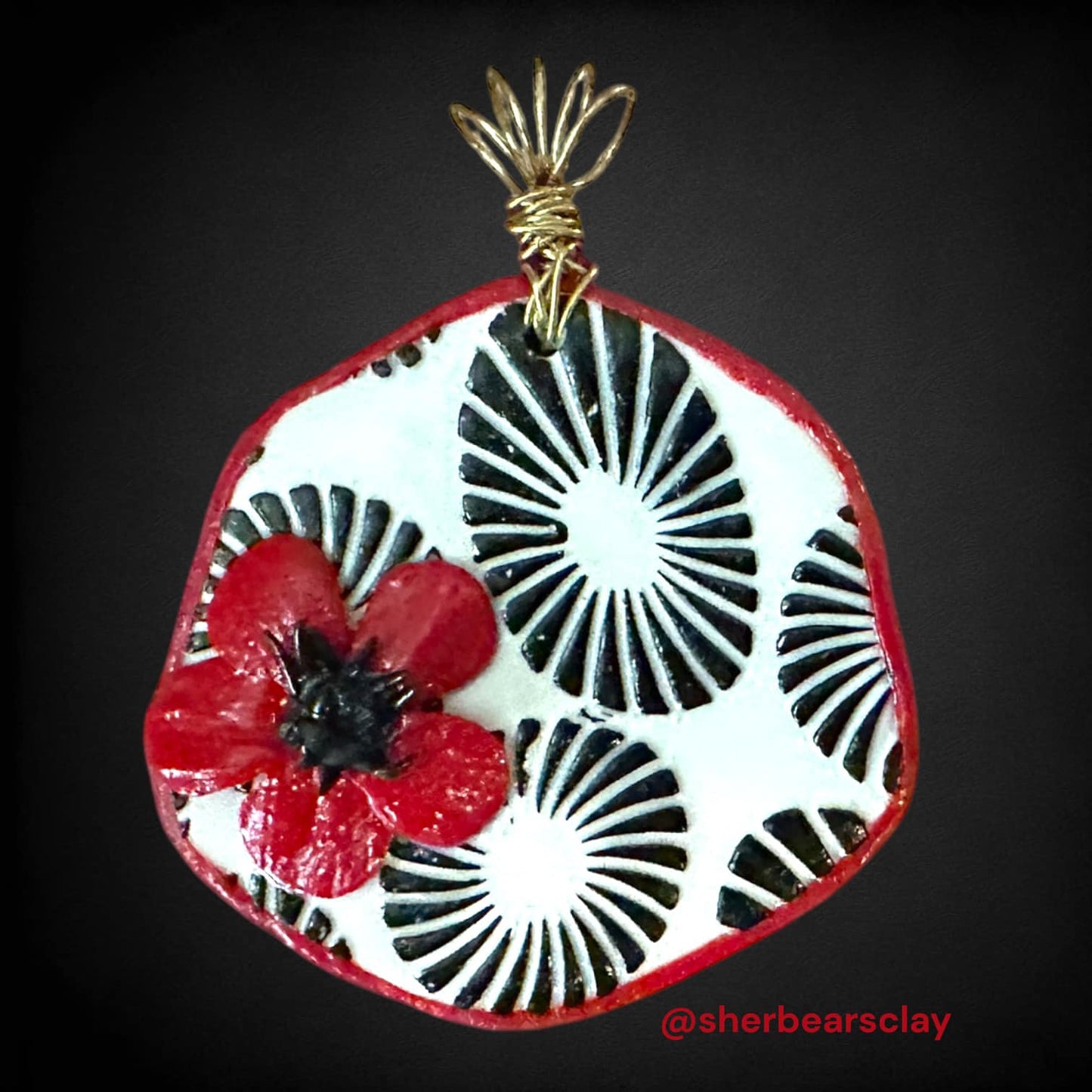 Radial Blobs Stencil For Polymer Clay