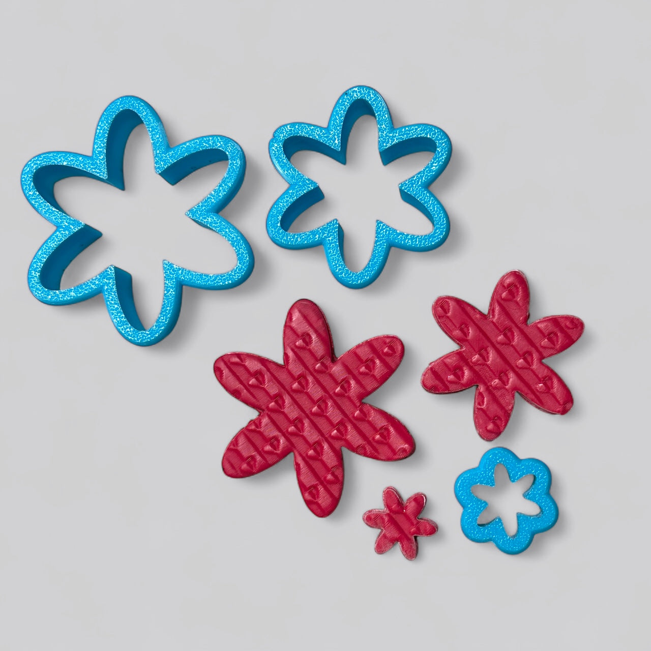 6 Petal Long Flower Outline Polymer Clay Cutter 10 Sizes You Choose