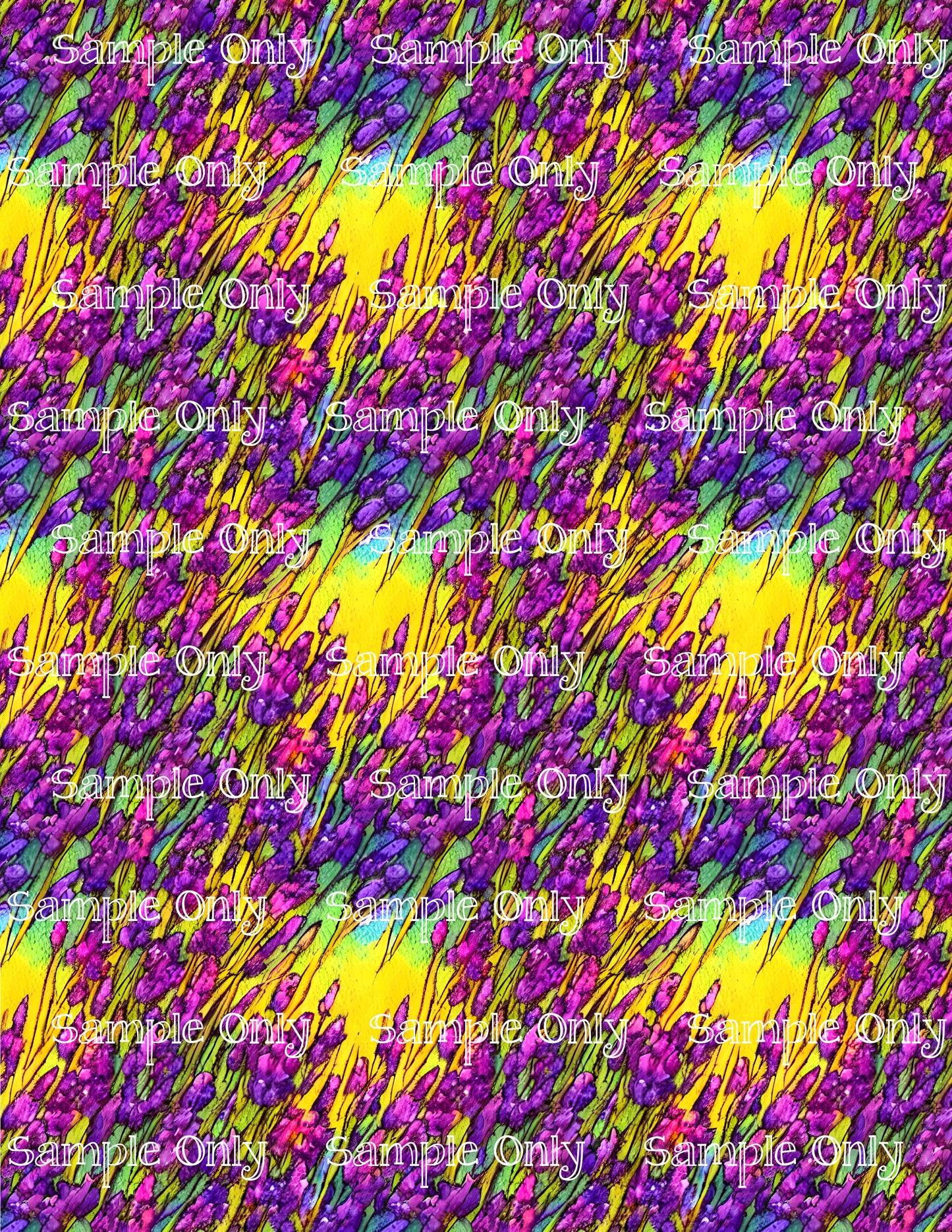 Watercolor Floral Pattern Image Sheet For Polymer Clay Transfer Decal DIGITAL FILE OR PRINTED WCF10