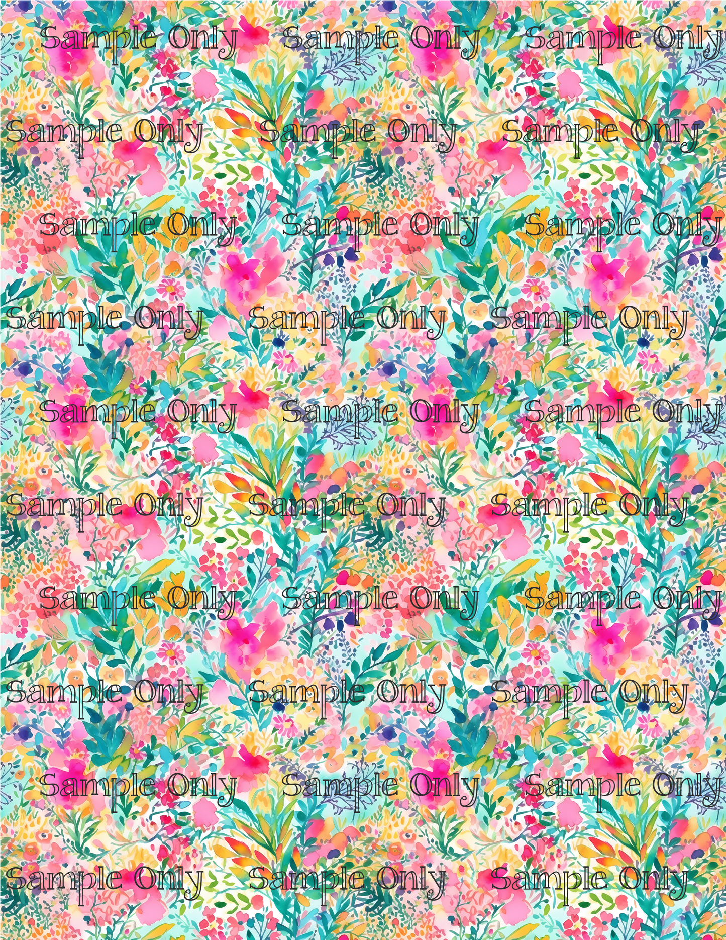 Painterly Bright Floral 04 Image Sheet For Polymer Clay Transfer Decal DIGITAL FILE OR PRINTED