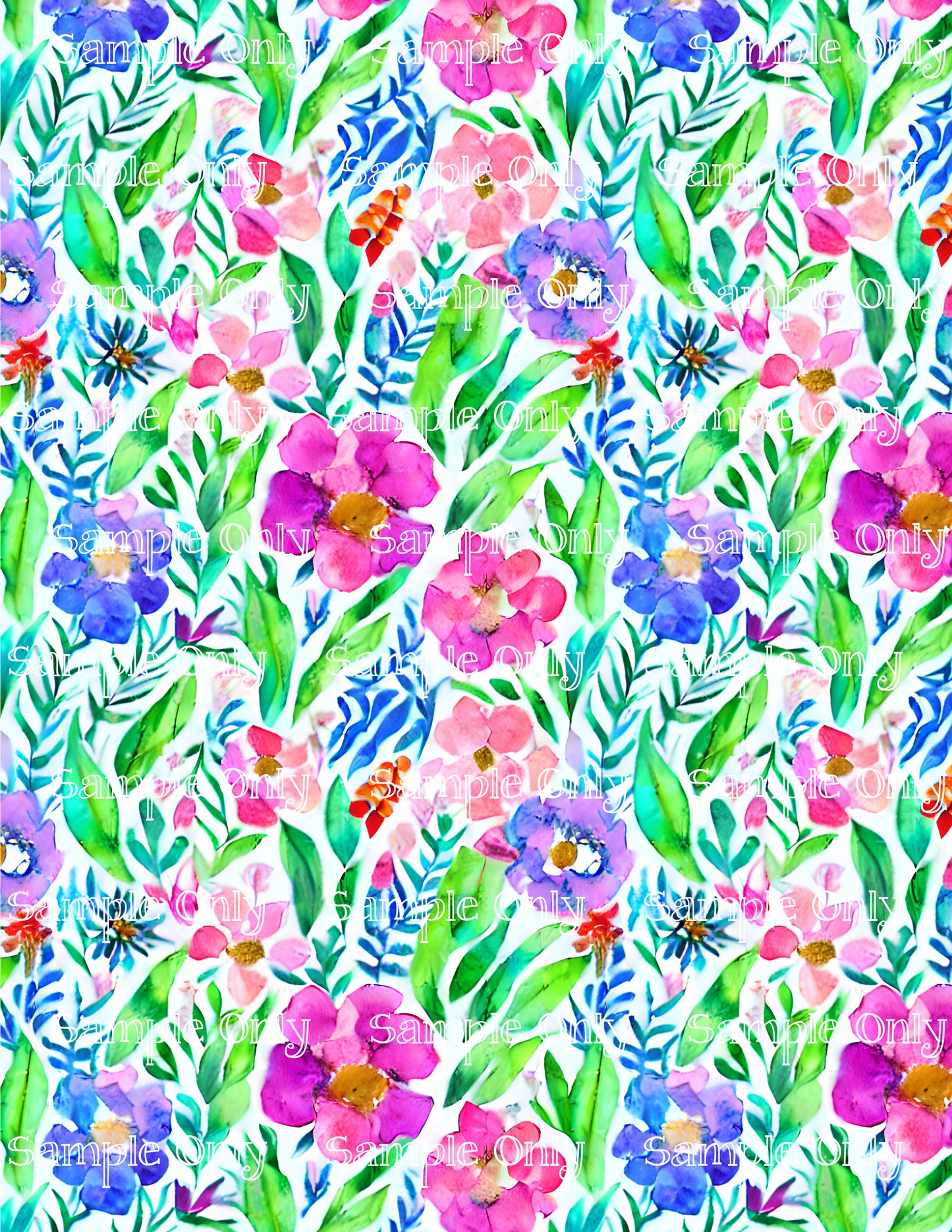 Wildflower Floral Pattern Image Sheet For Polymer Clay Transfer Decal DIGITAL FILE OR PRINTED WFF10
