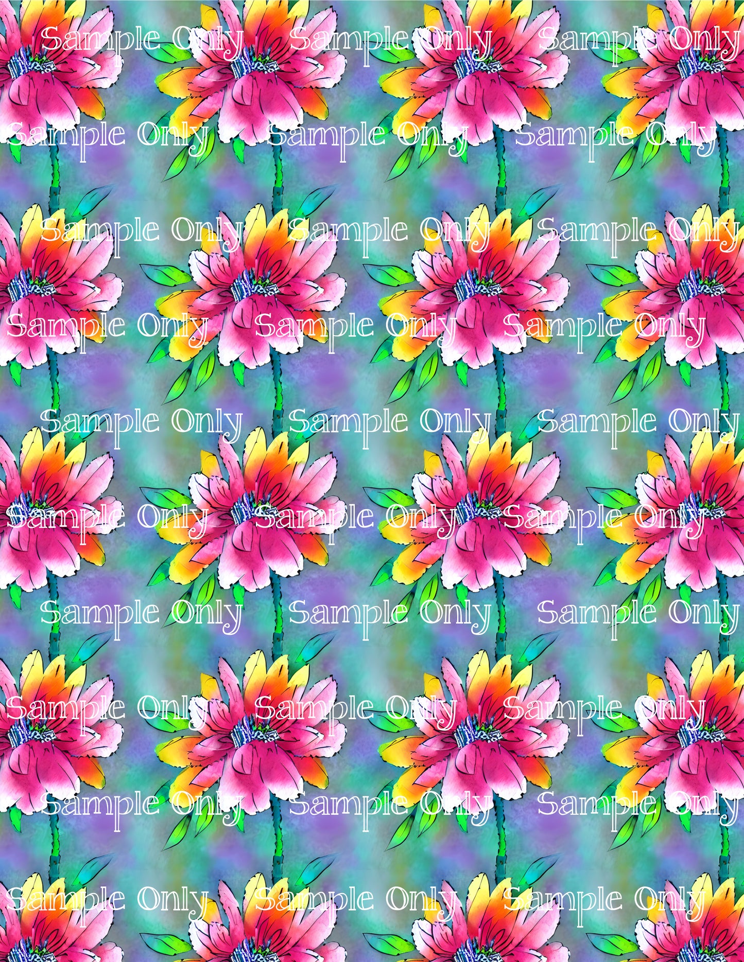 Wildflower Floral Pattern Image Sheet For Polymer Clay Transfer Decal DIGITAL FILE OR PRINTED WFF11
