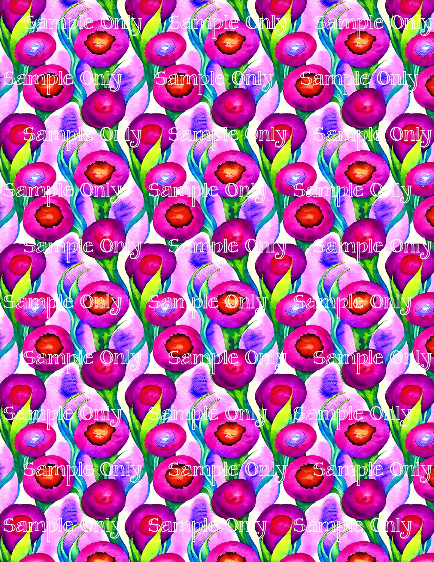 Wildflower Floral Pattern Image Sheet For Polymer Clay Transfer Decal DIGITAL FILE OR PRINTED WFF13